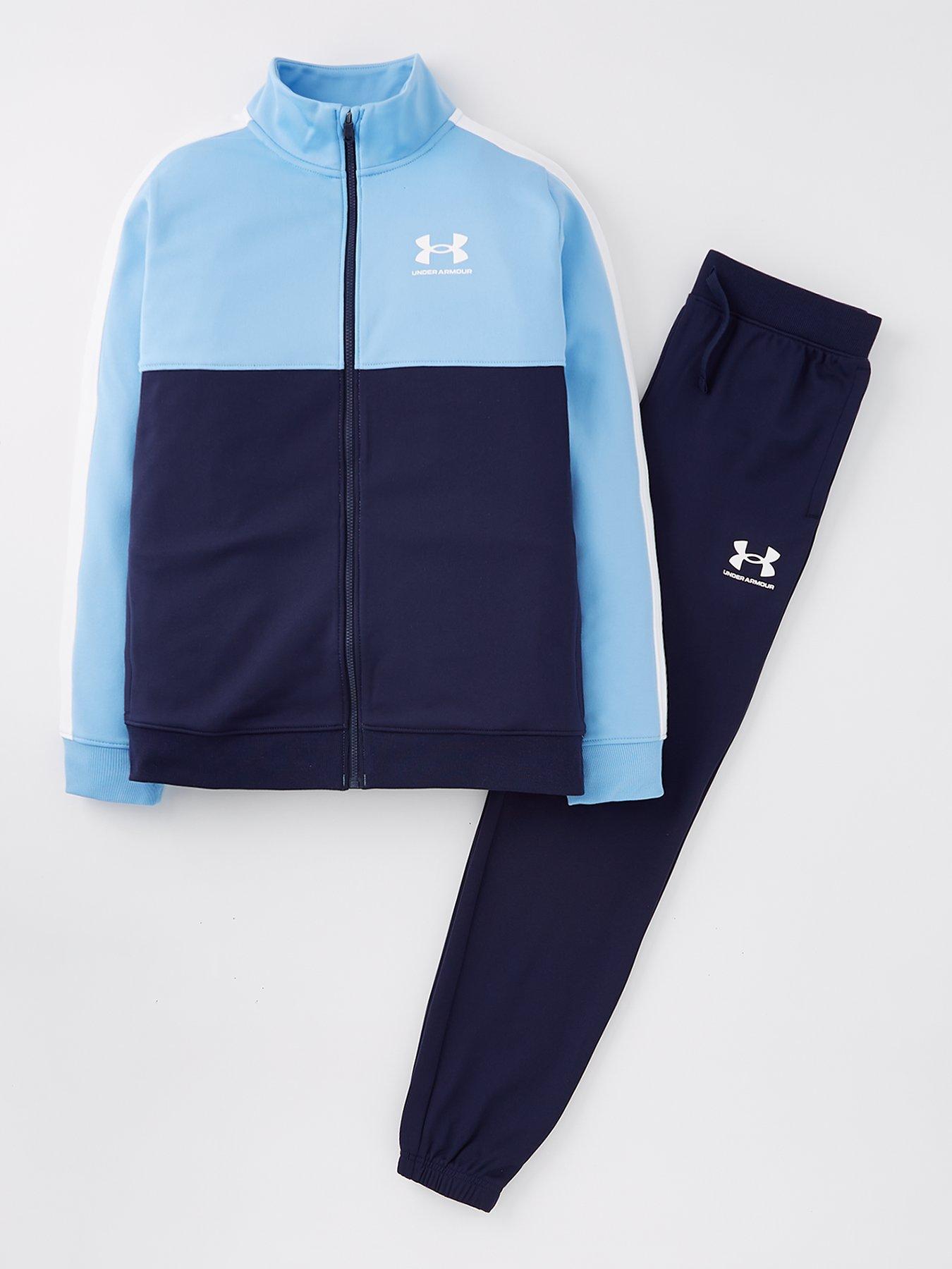 undefined Boys Training Colourblock Knit Tracksuit - Navy