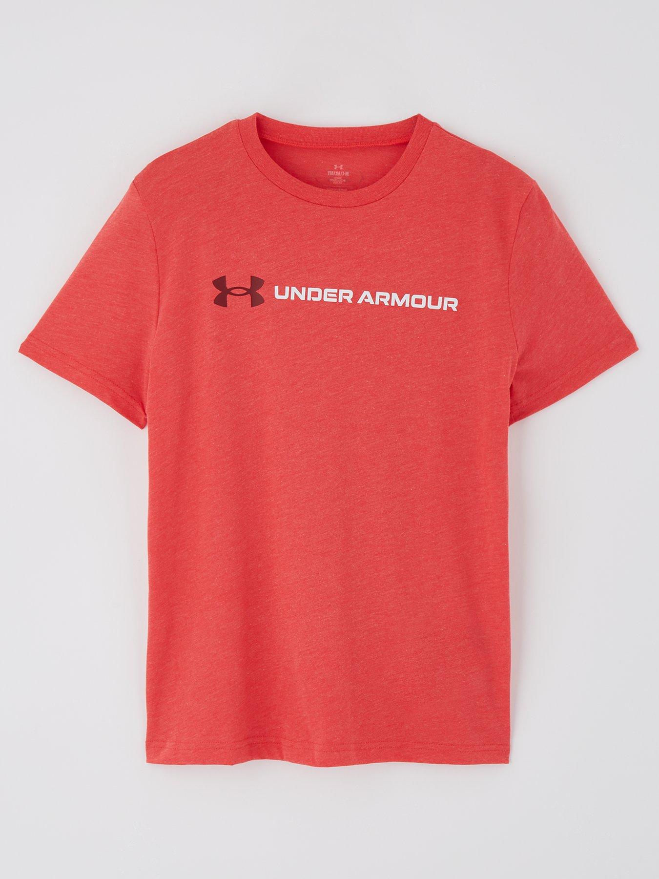 under-armour-boys-training-logo-wordmark-short-sleeve-t-shirt-redfront