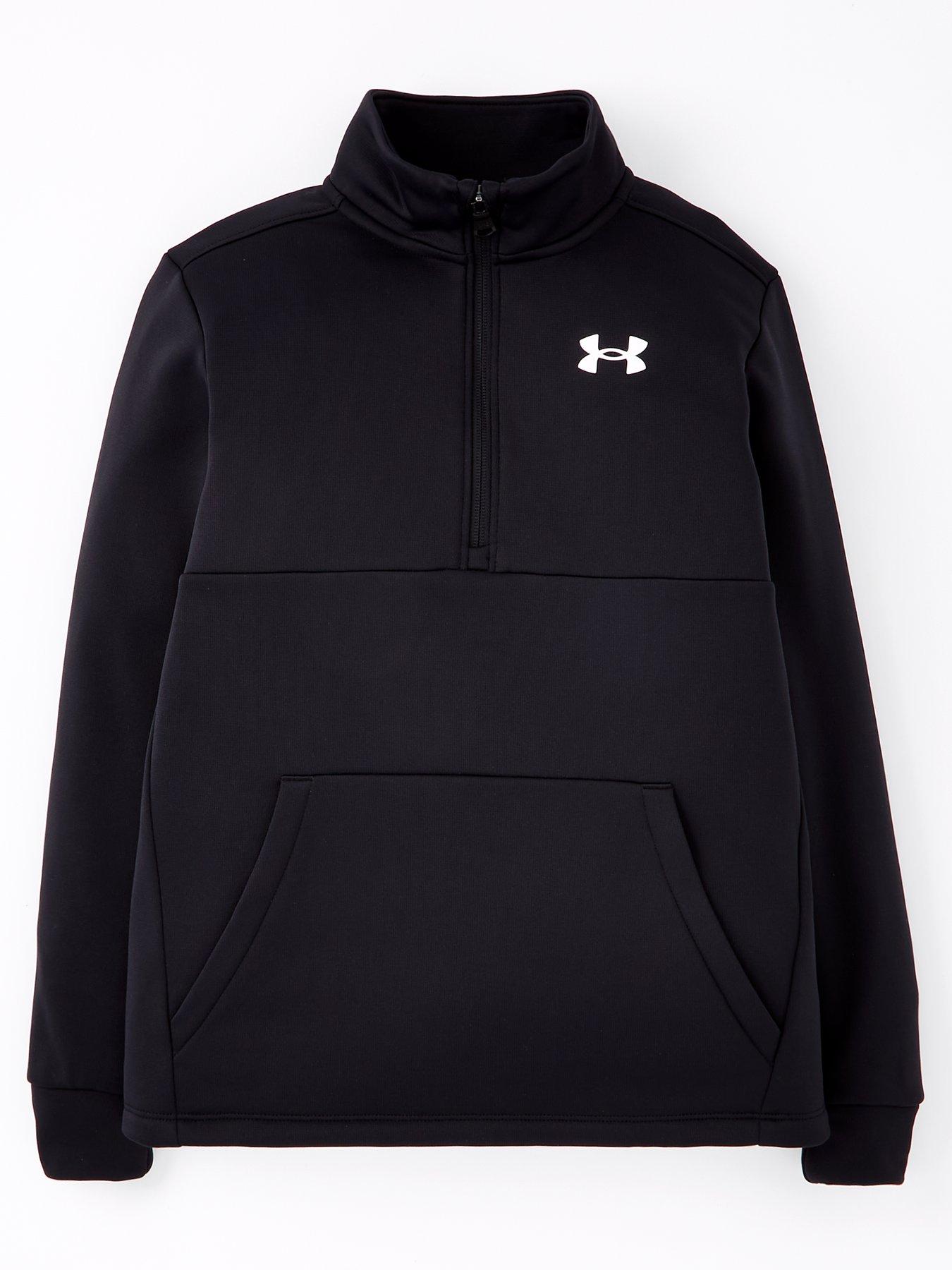 under-armour-girls-training-armour-fleece-12-zip-blackfront