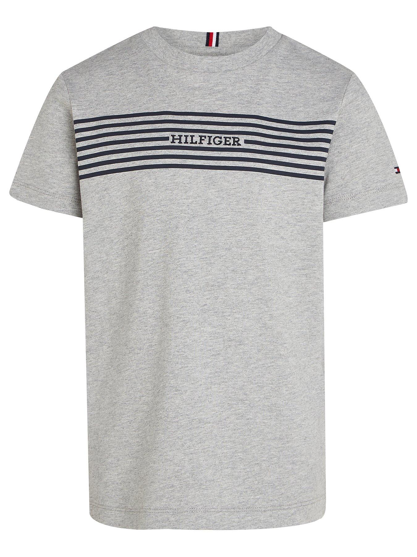 tommy-hilfiger-boys-monotype-print-stripe-reg-short-sleeve-t-shirt-greyfront