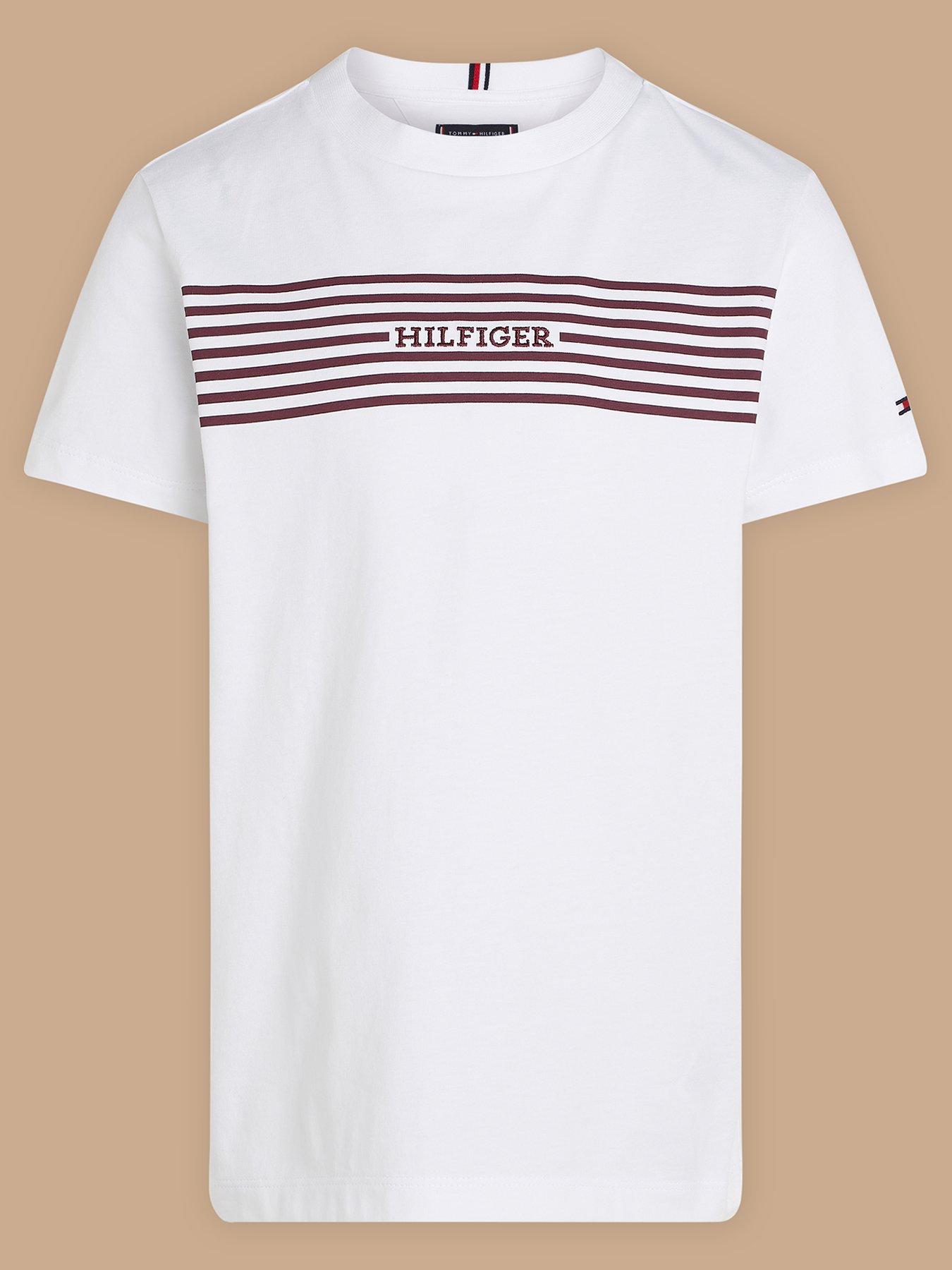 tommy-hilfiger-boys-monotype-print-stripe-reg-short-sleeve-t-shirt-whitefront