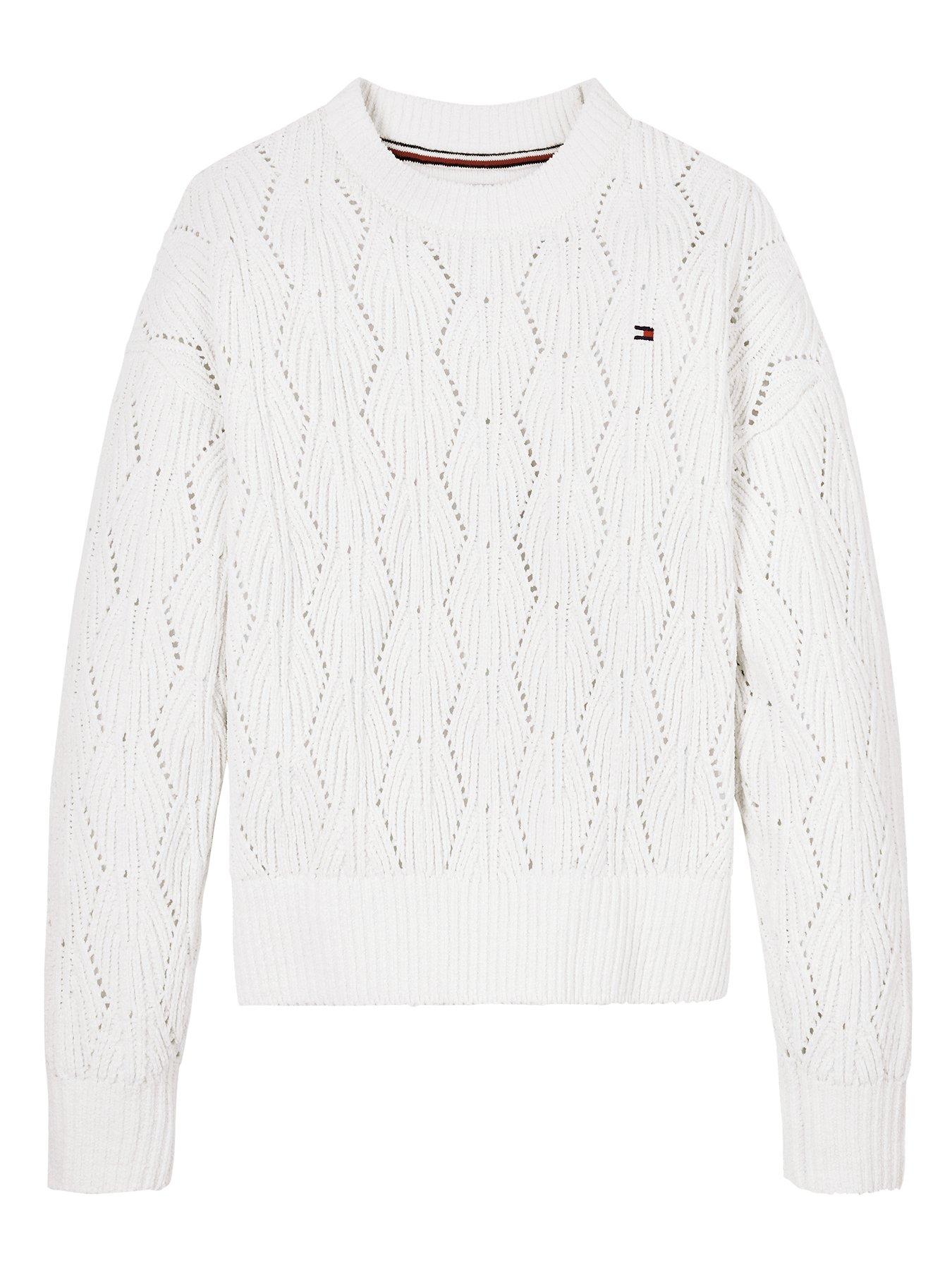 tommy-hilfiger-girls-chenille-sweater-cream