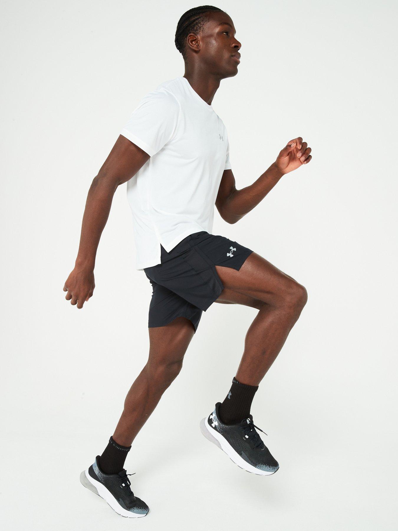 Image 3 of 6 of UNDER ARMOUR Mens Running Launch 7inch Shorts - Black