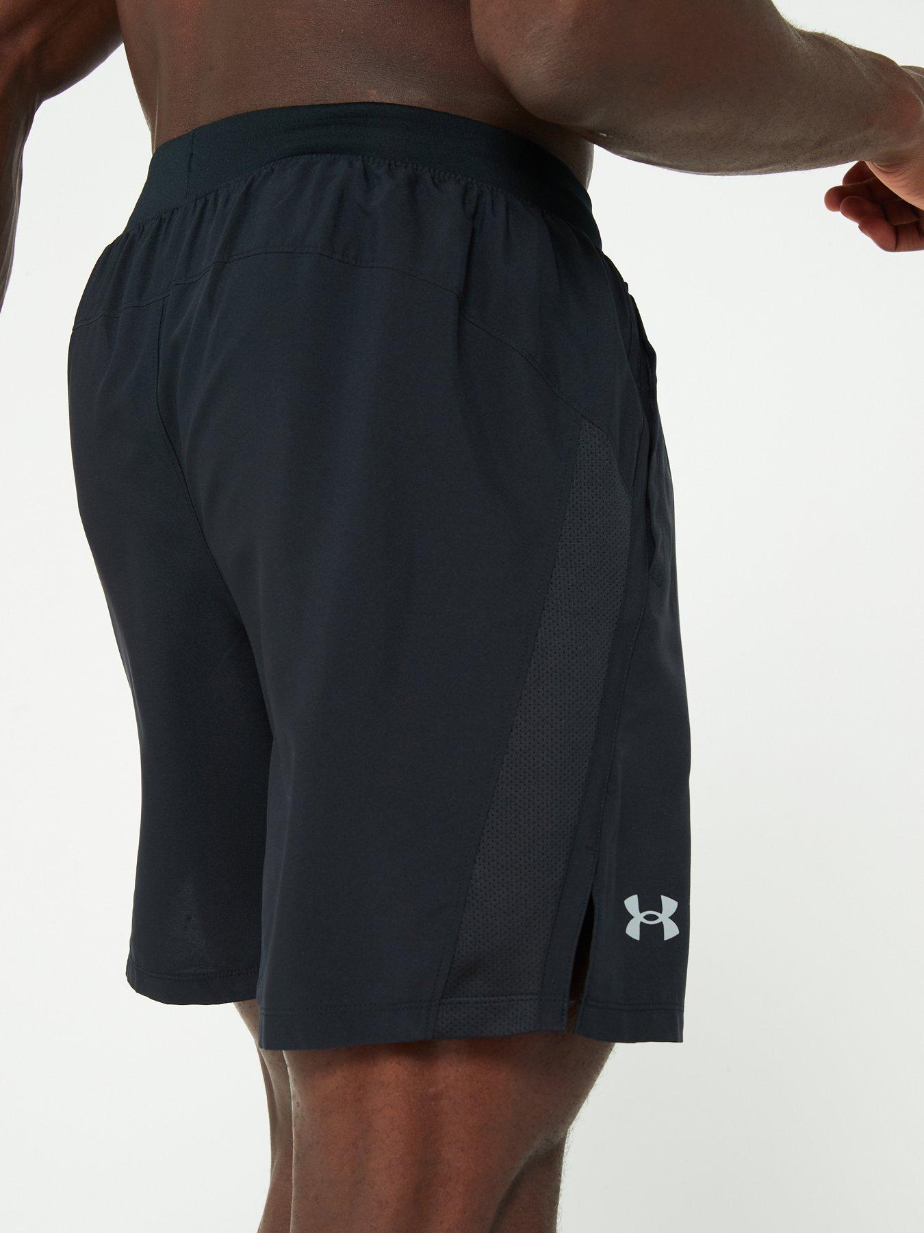Image 4 of 6 of UNDER ARMOUR Mens Running Launch 7inch Shorts - Black