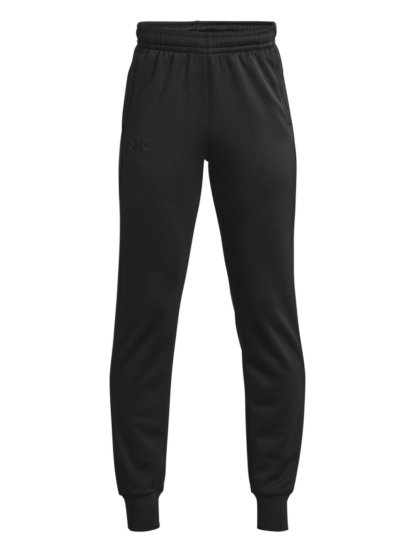 Image of UNDER ARMOUR Boys Training Armour Fleece Joggers - Black
