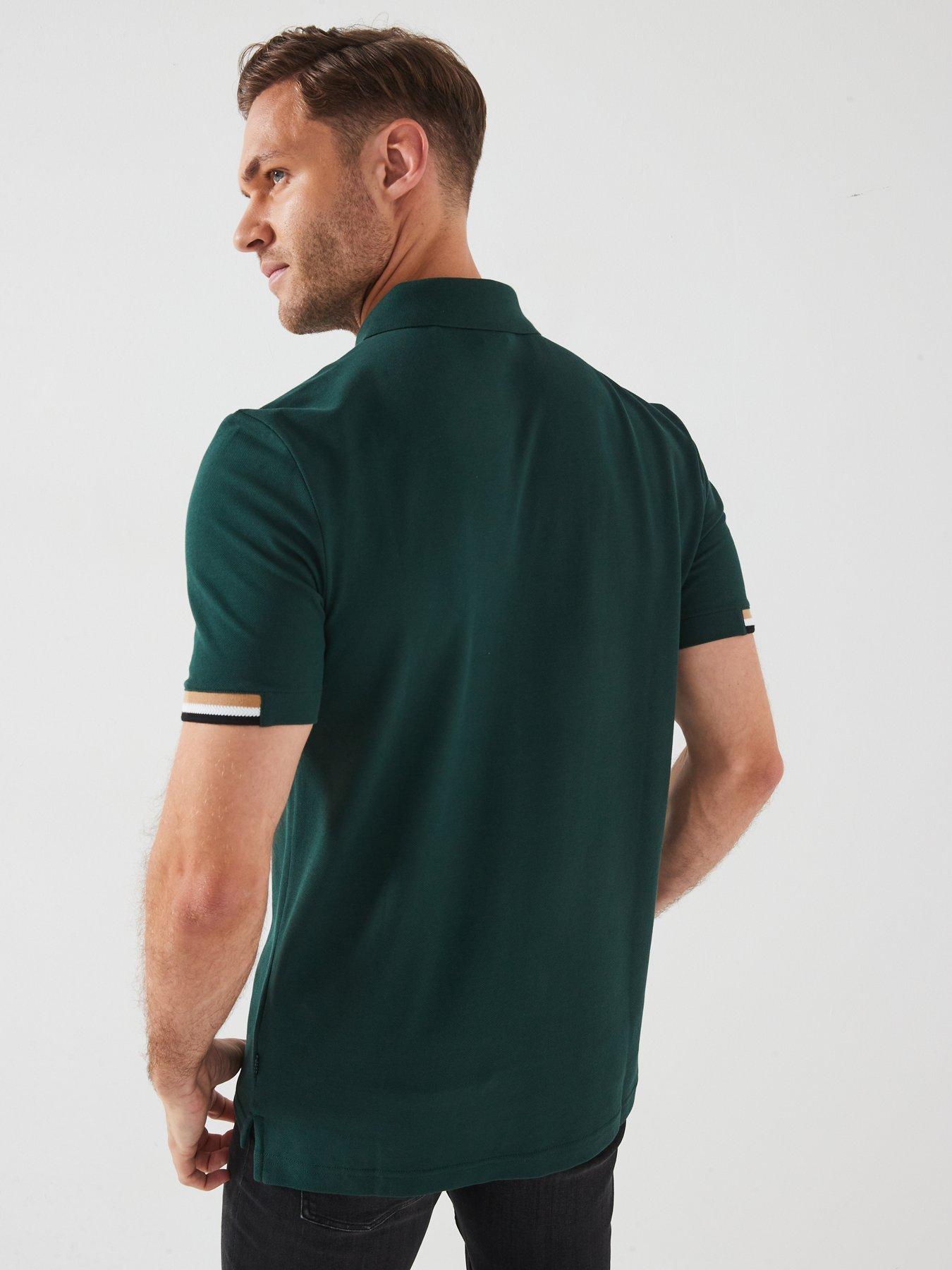 boss-boss-parlay-147-regular-fit-corporate-sleeve-trim-polo-shirt-dark-greenstillFront