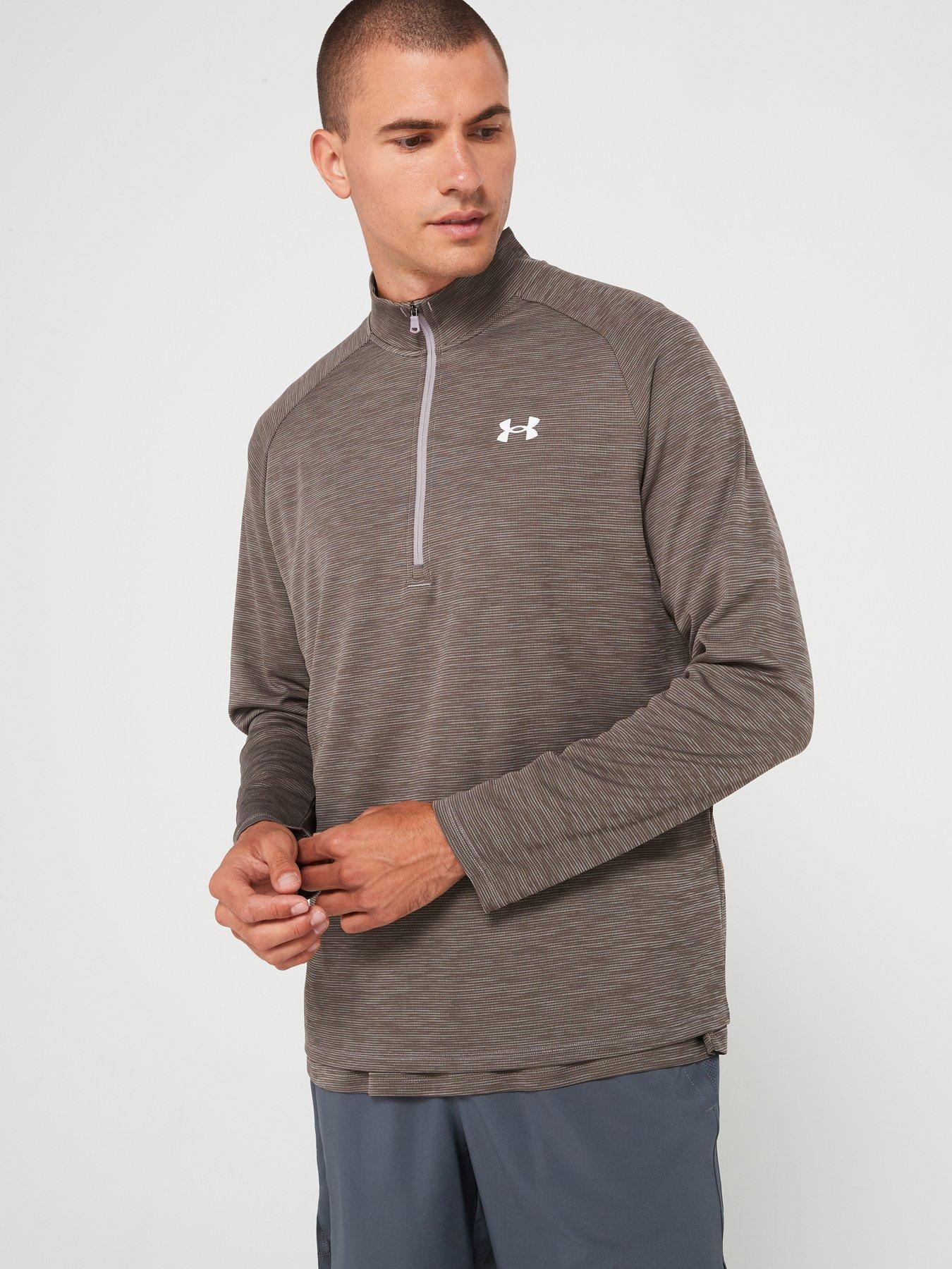 under-armour-mens-training-tech-textured-12-zip-grey