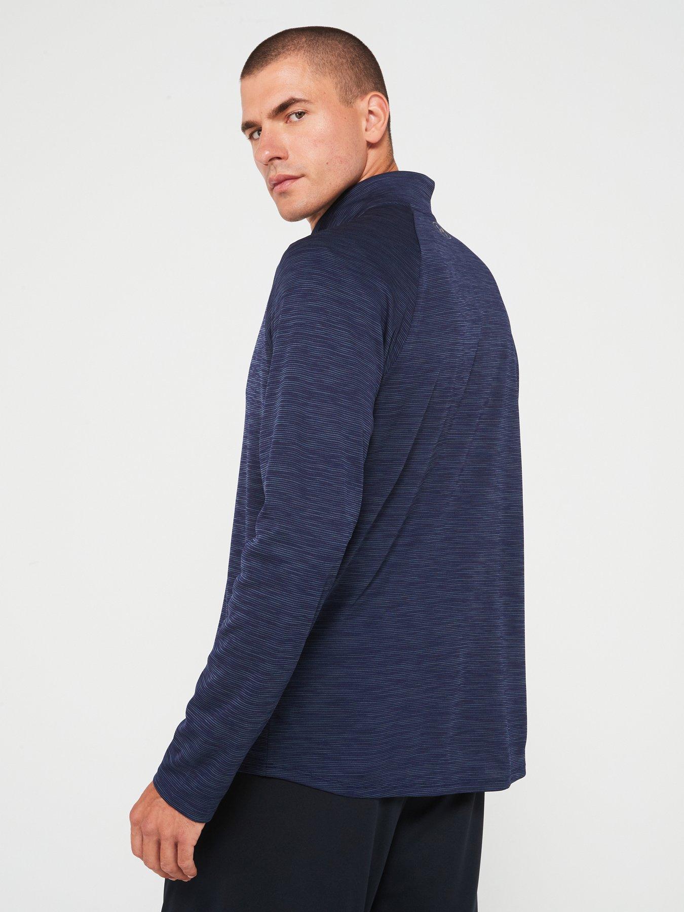 under-armour-mens-training-tech-textured-12-zip-top-navystillFront