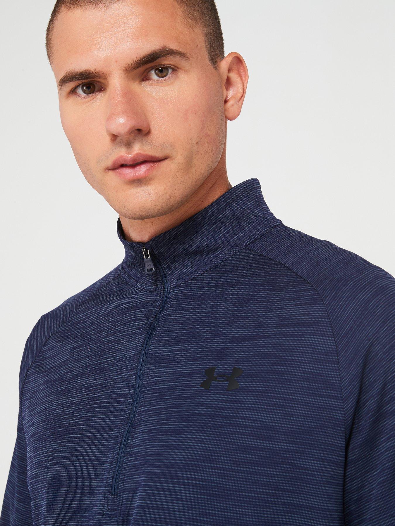 under-armour-mens-training-tech-textured-12-zip-top-navyoutfit