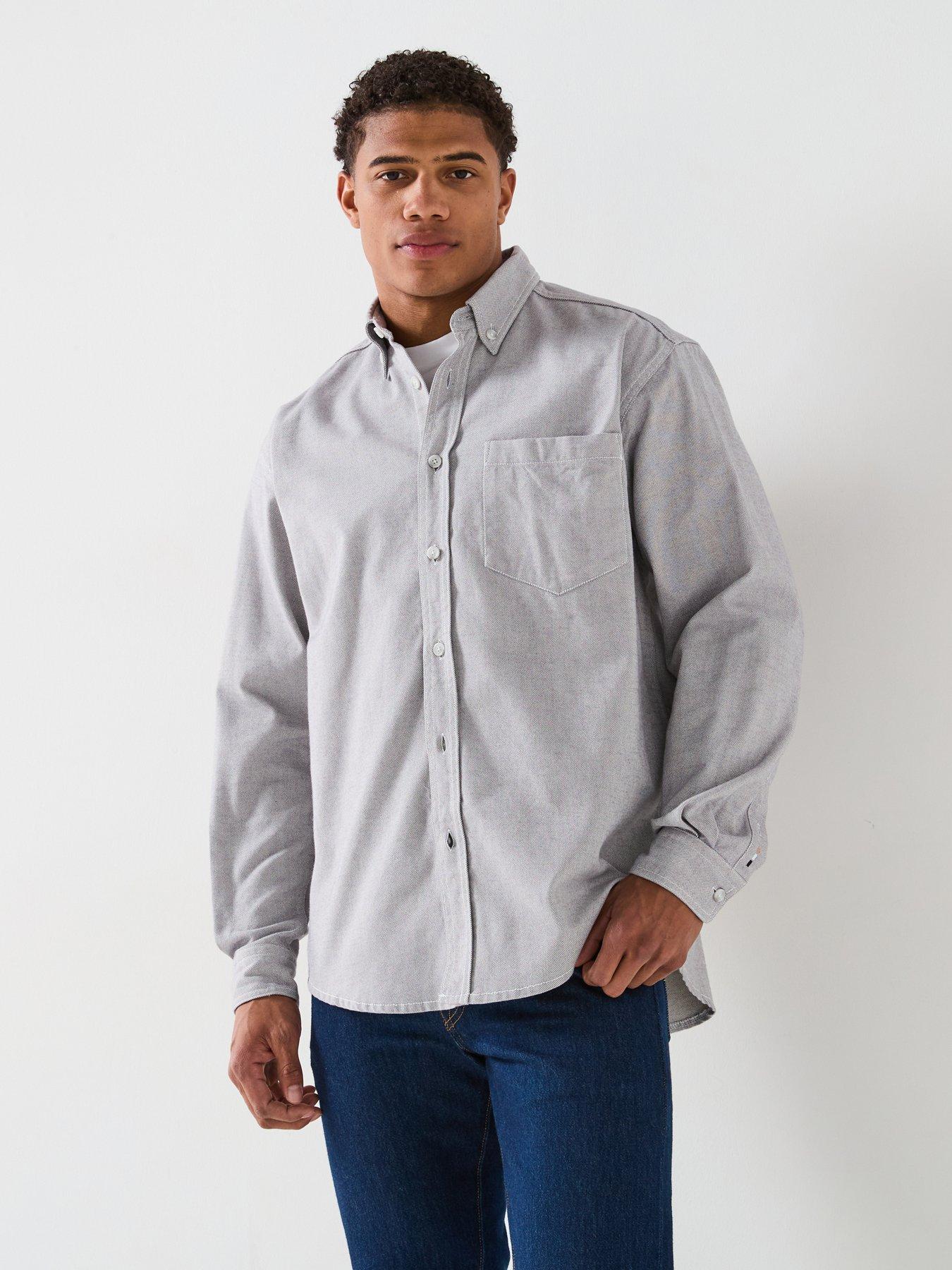 Image 1 of 6 of BOSS C-Olly Button Down Overshirt - Grey