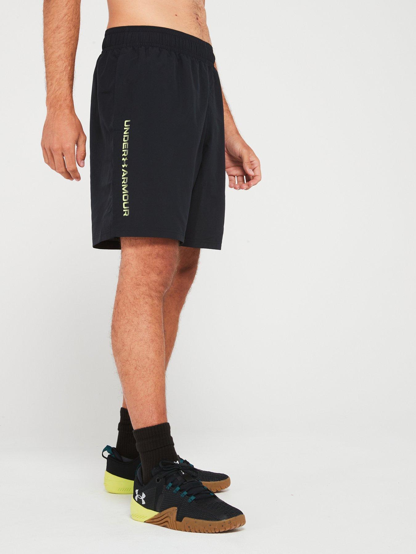 under-armour-mens-training-woven-wordmark-shorts-black