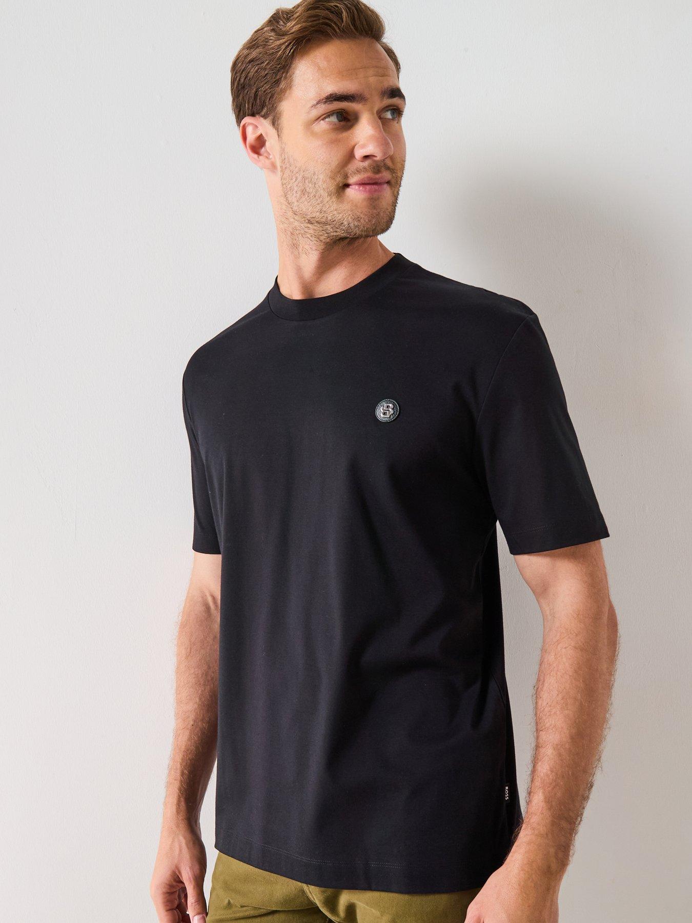 BOSS C-Taut 01 Regular Fit Nickel Logo T-Shirt - Black