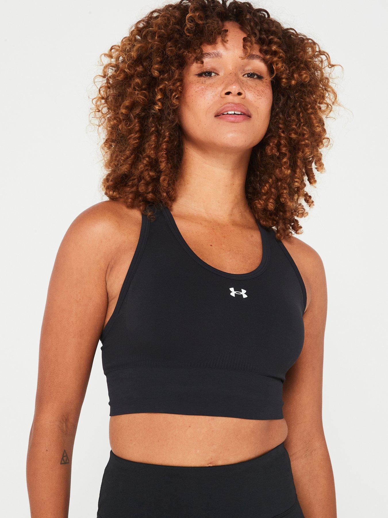 UNDER ARMOUR Womens Training Vanish Seamless Mid Bra - Black