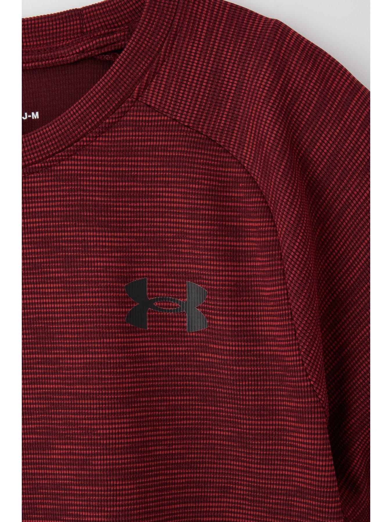 under-armour-boys-training-tech-textured-t-shirt-burgundyoutfit