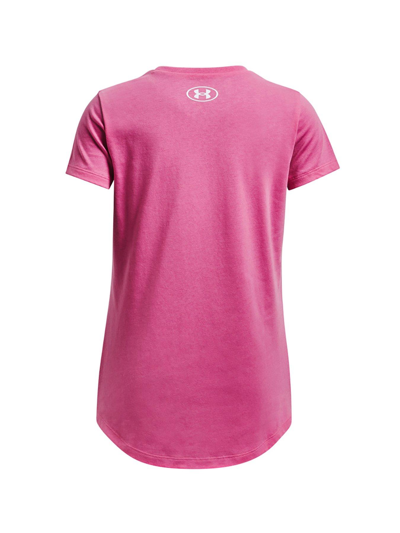 under-armour-girls-training-sportstyle-logo-t-shirt-pinkstillFront