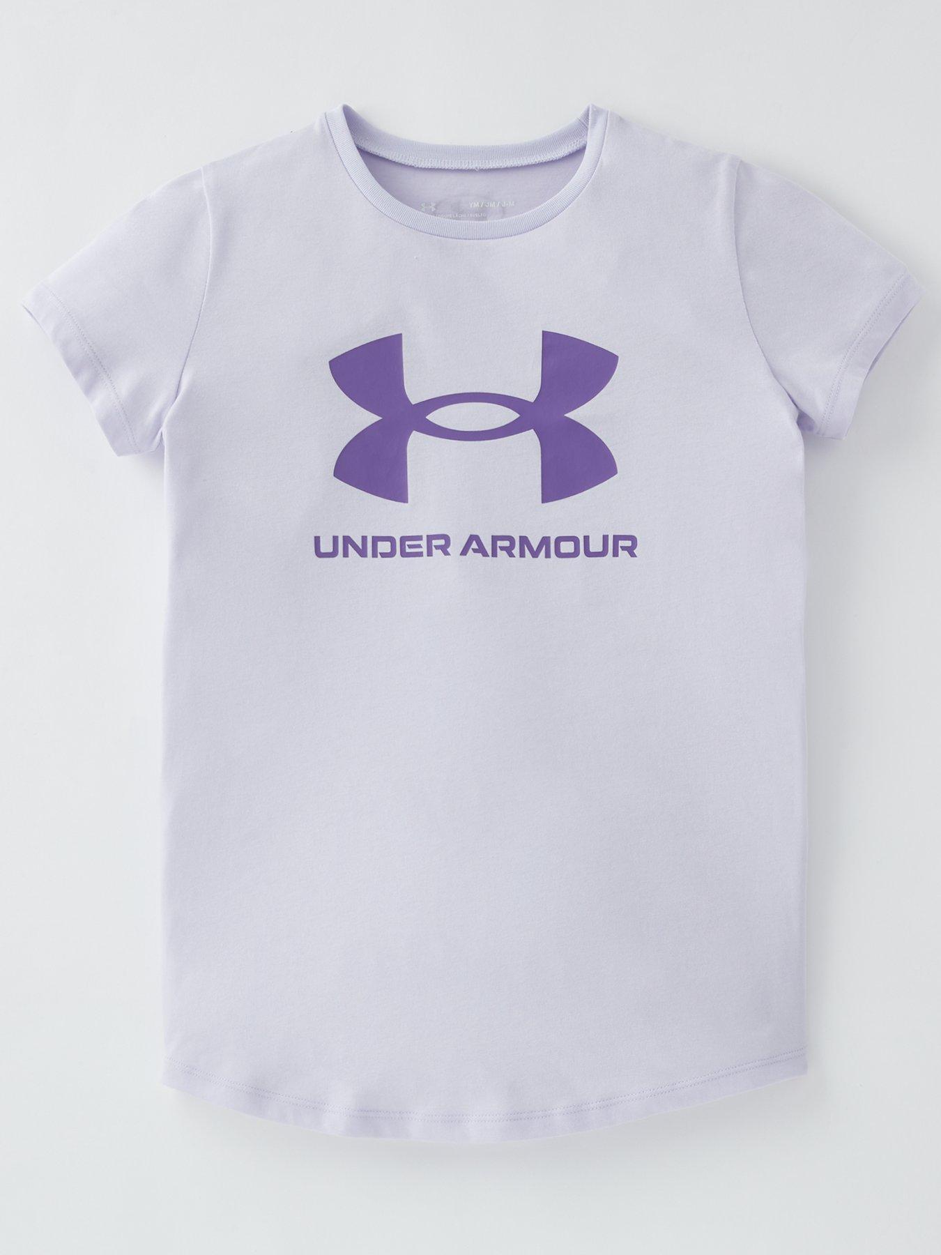 under-armour-girls-training-sportstyle-logo-t-shirt-purplefront