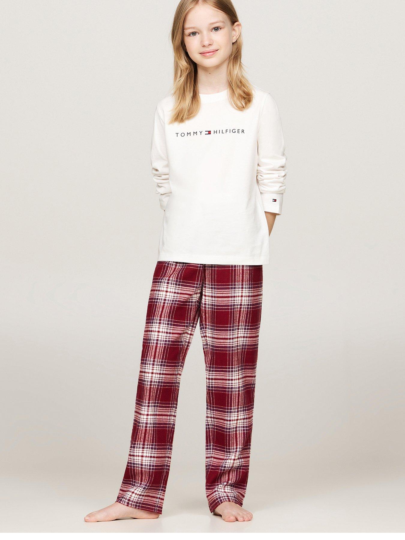 tommy-hilfiger-girls-print-pyjama-set-multifront