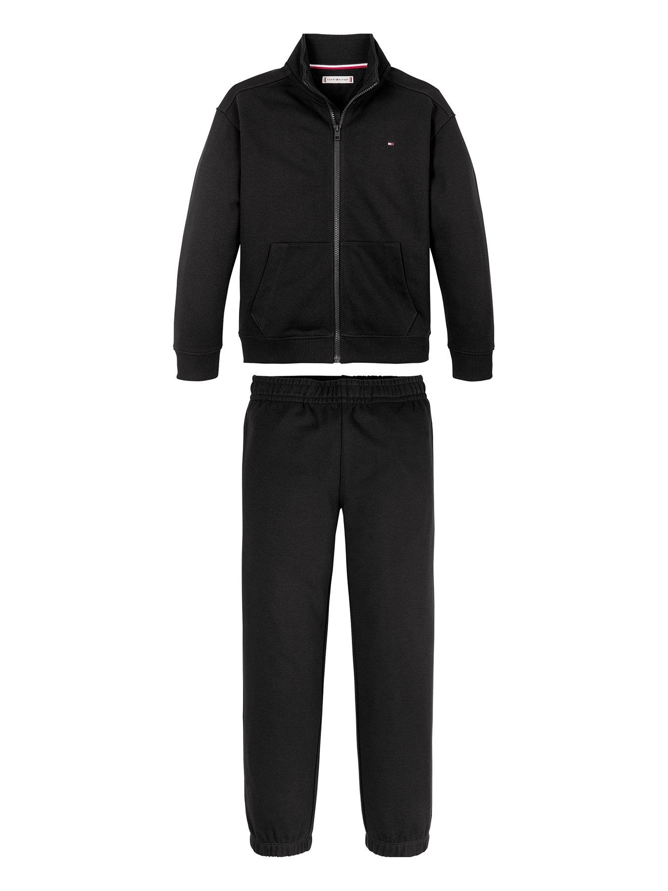 tommy-hilfiger-unisex-u-timeless-zip-up-and-sweatpants-black