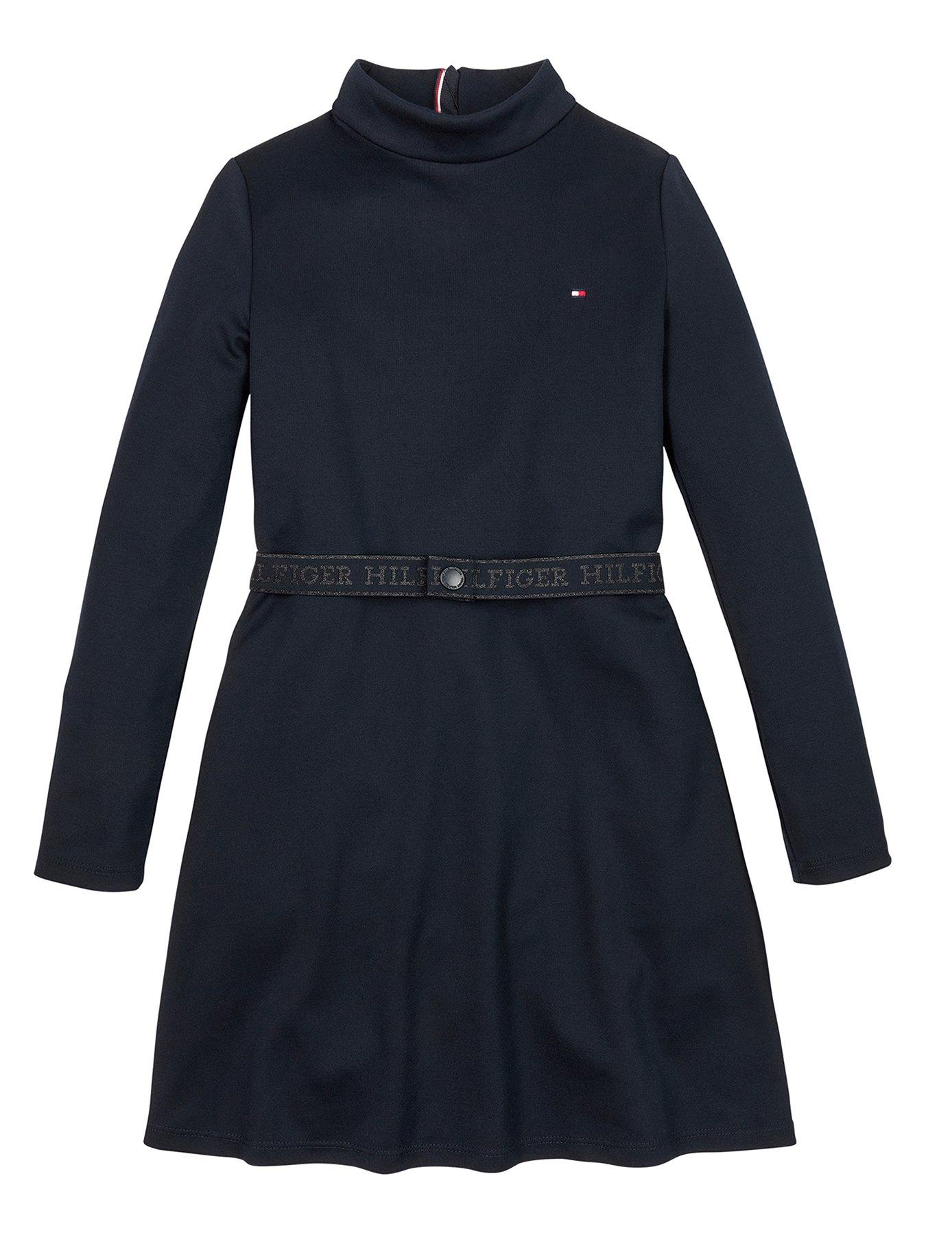 tommy-hilfiger-girls-branded-punto-long-sleeve-dress-navy