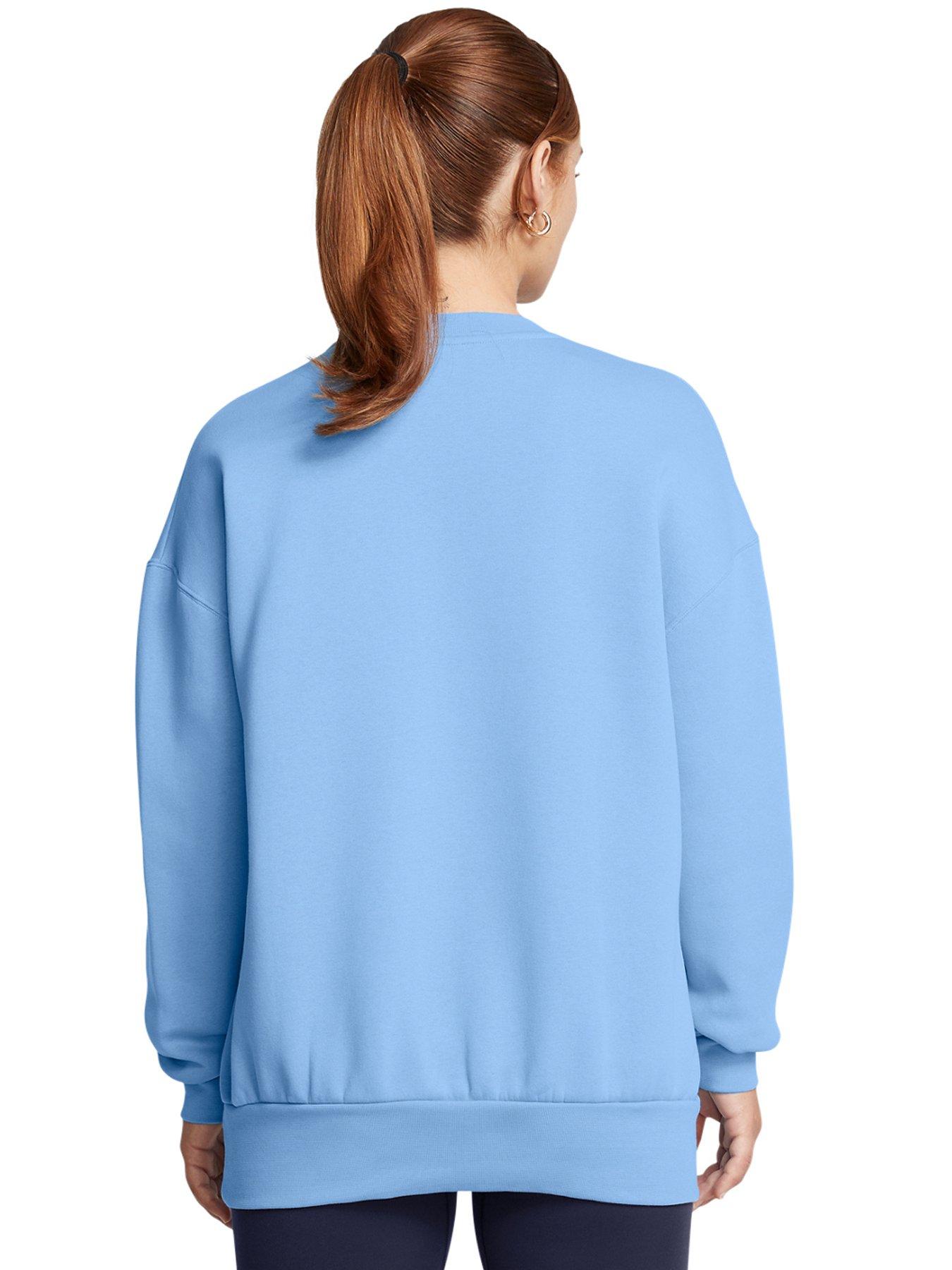 under-armour-womens-lifestyle-essential-fleece-oversized-crew-sweat-bluestillFront