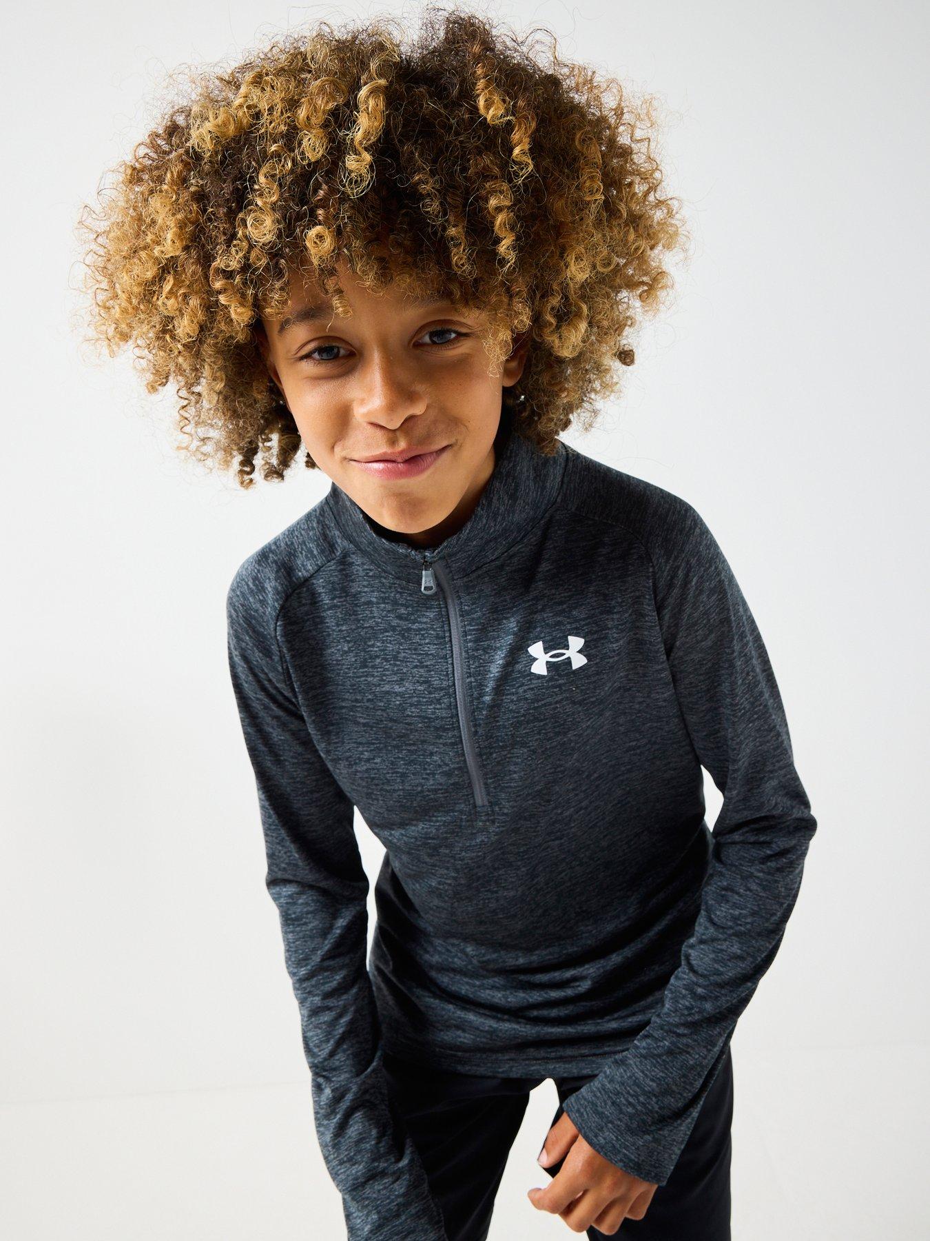 UNDER ARMOUR Boys Training Tech 20 1/2 Zip - Grey