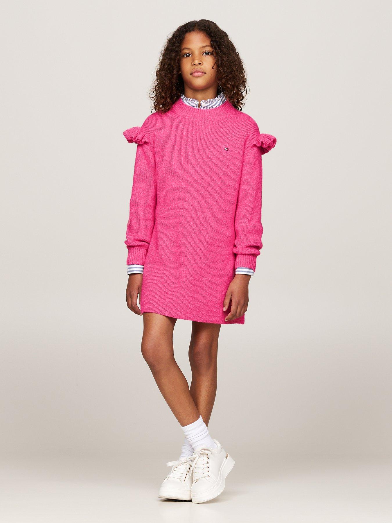 tommy-hilfiger-girls-ruffle-skater-dress-pinkstillFront