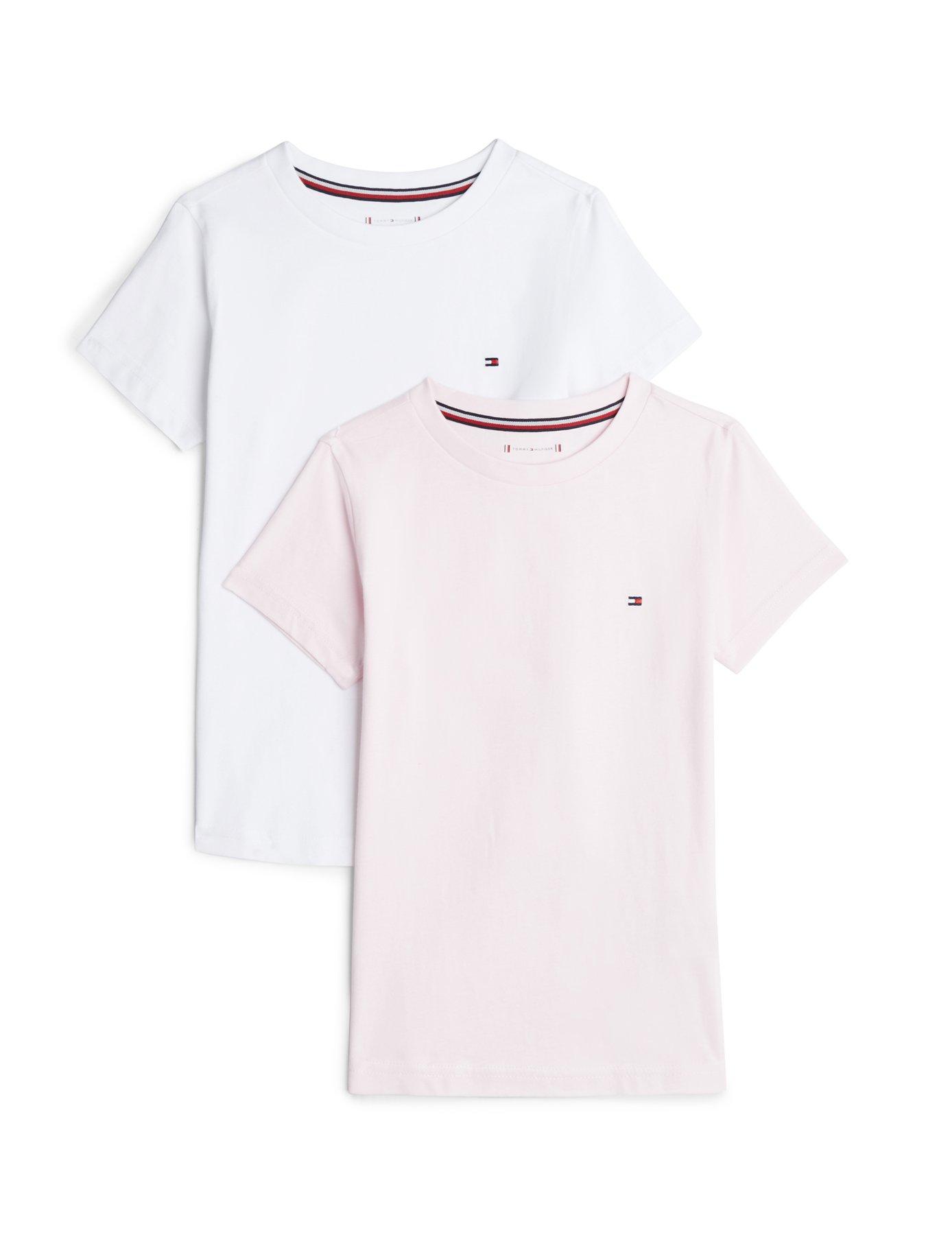 tommy-hilfiger-girls-2-pack-short-sleeve-t-shirts-whitemulti