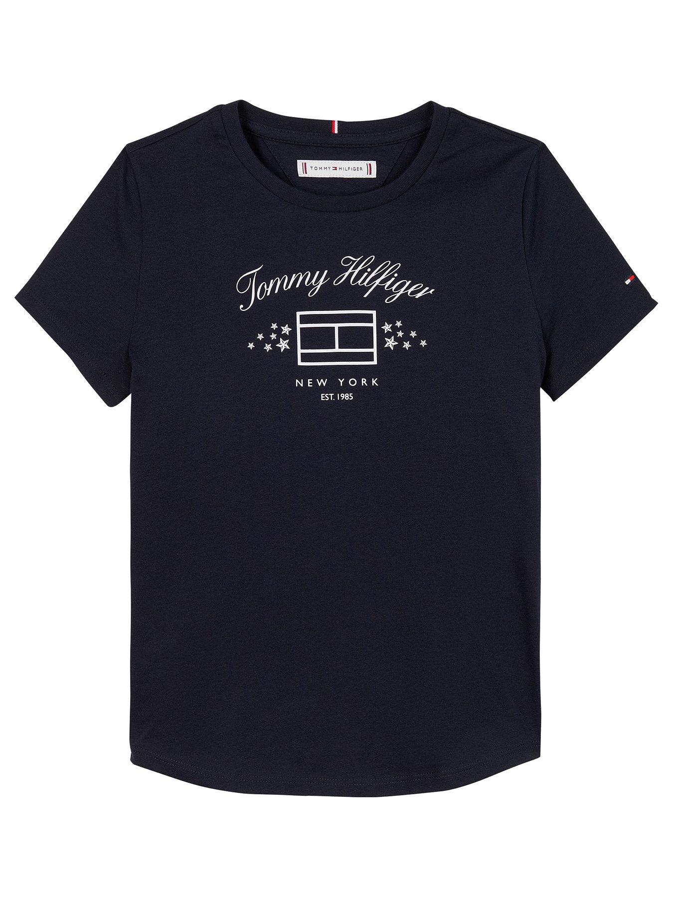 tommy-hilfiger-girls-th-stars-flag-print-short-sleeve-t-shirt-navy