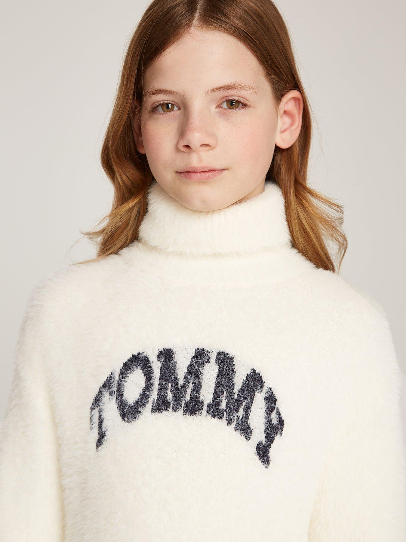 tommy-hilfiger-girls-tommy-turtleneck-fluffy-long-sleeve-dress-creamdetail