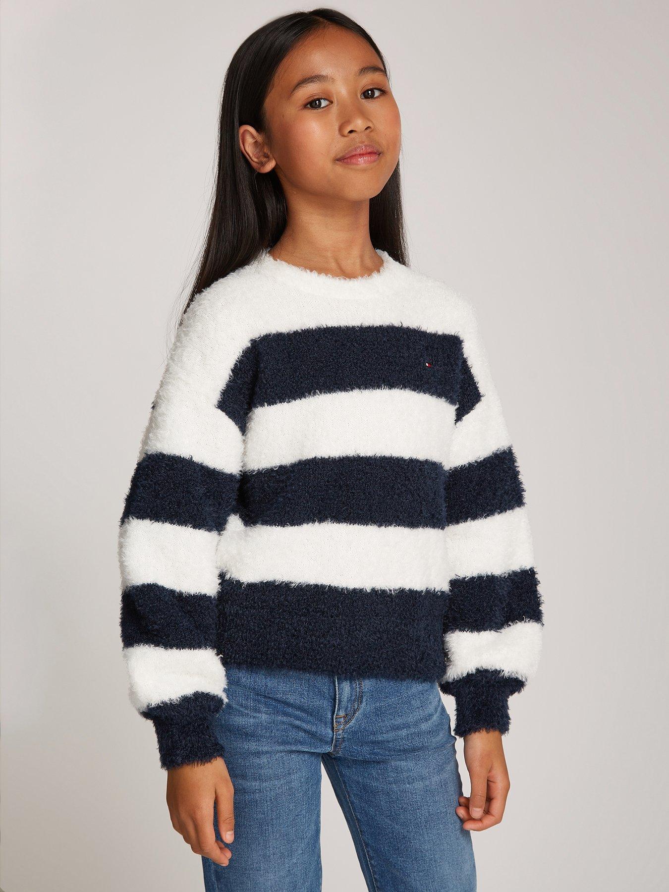 tommy-hilfiger-girls-fluffy-stripe-sweater-multistillFront