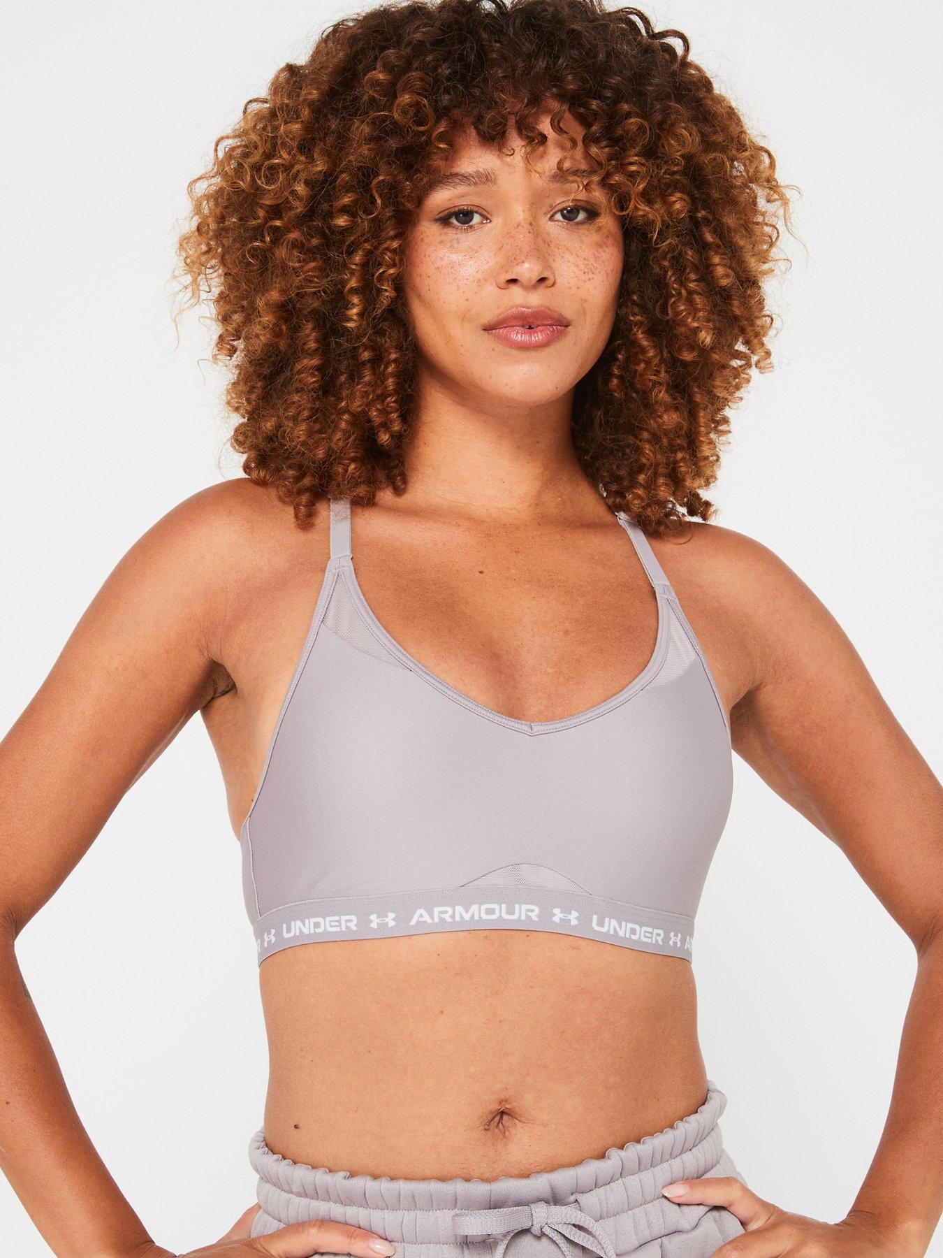 undefined Womens Training Crossback Low Support Sports Bra - Grey