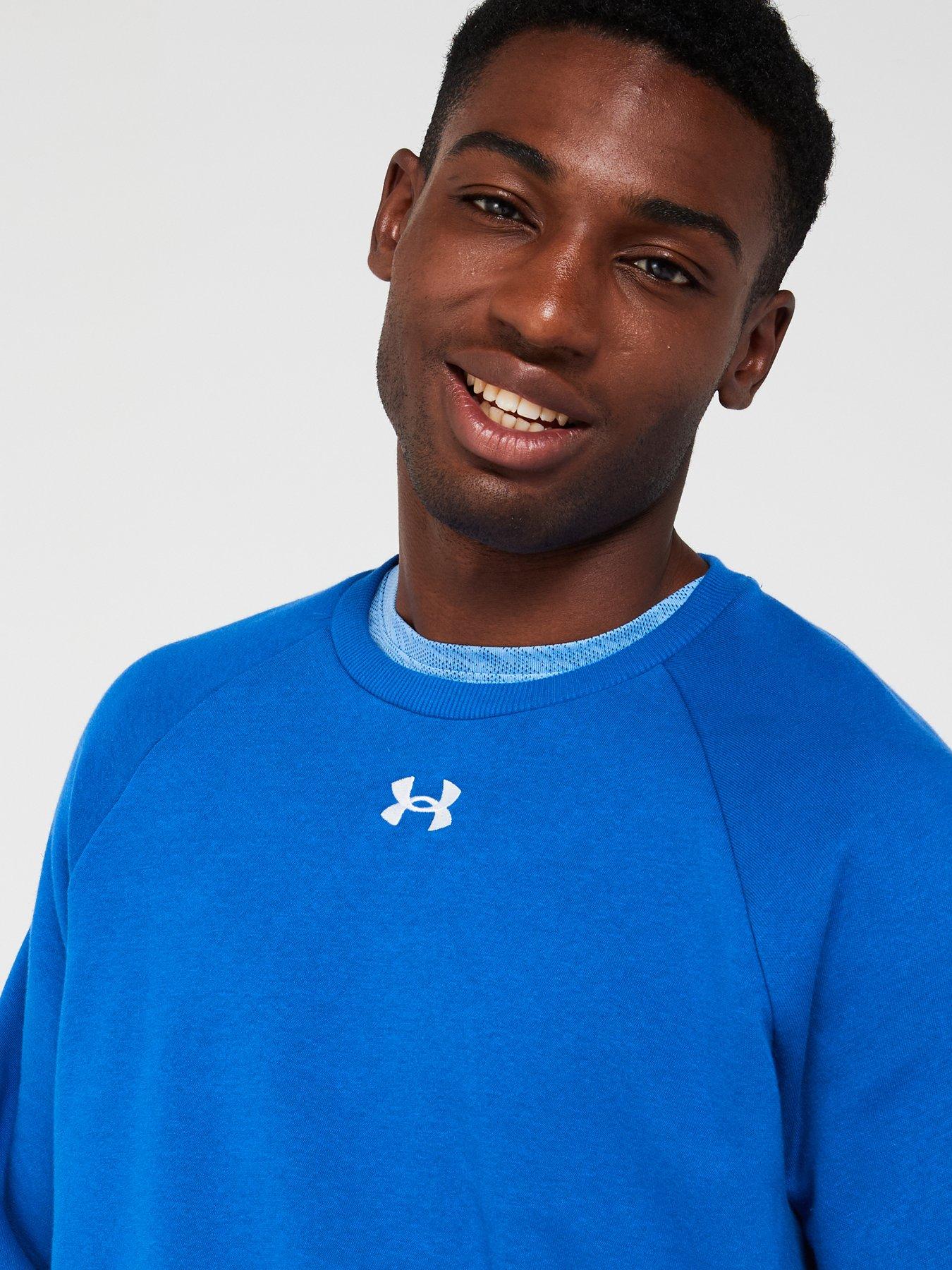 under-armour-mens-training-rival-fleece-crew-sweat-blueoutfit