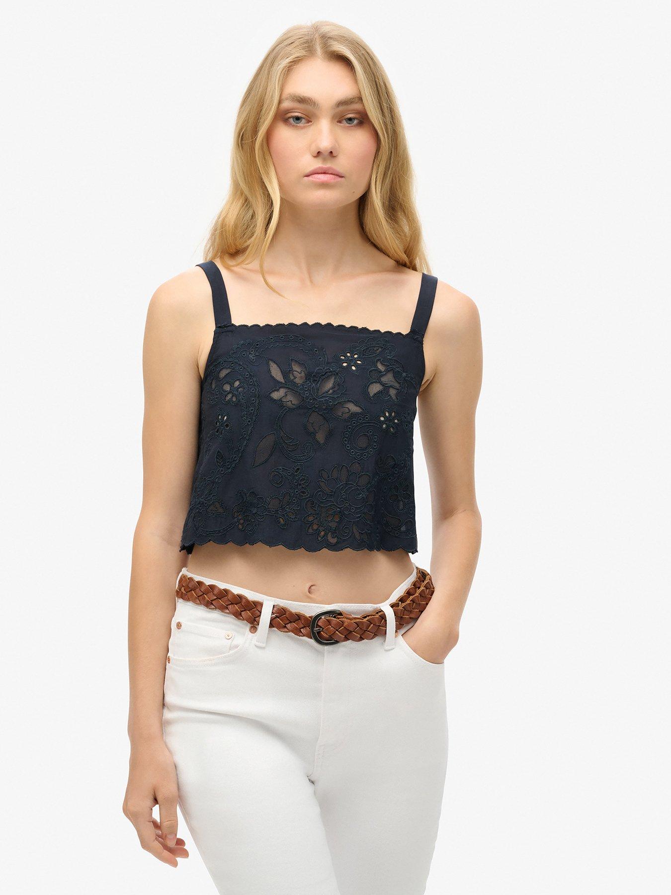 superdry-ibiza-embroidered-cami-top-navyfront