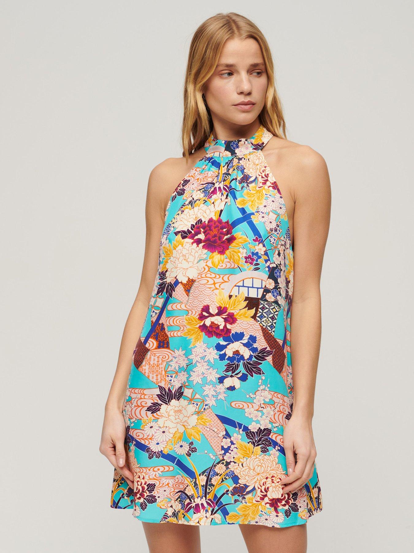 superdry-vibrant-print-relaxed-fit-mini-dress-with-open-back