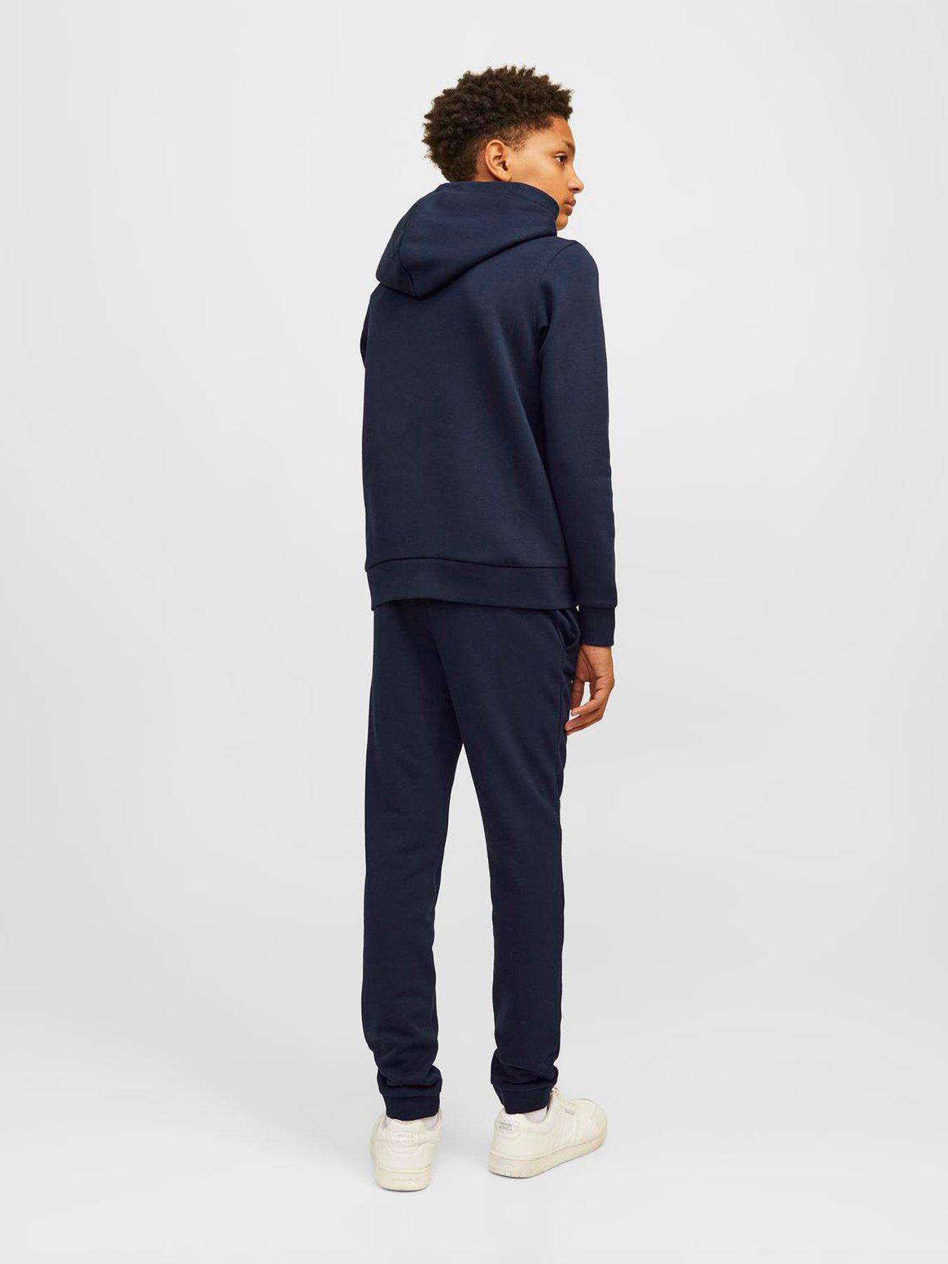Image 3 of 4 of Jack & Jones Junior Boys 2 Colour Logo Sweat Hoodie - Navy