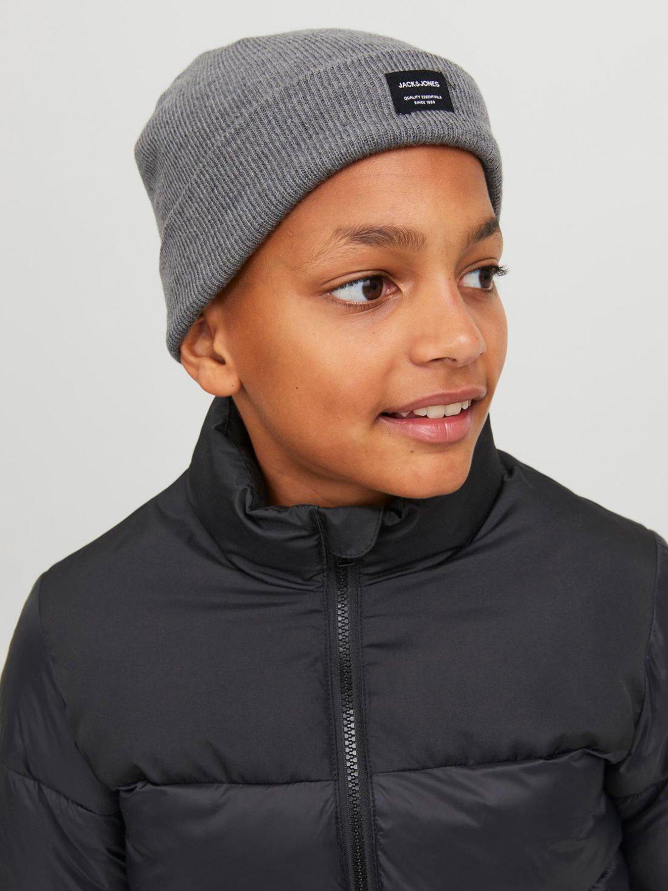 jack-jones-junior-boys-beanie-hat-grey-melangestillFront