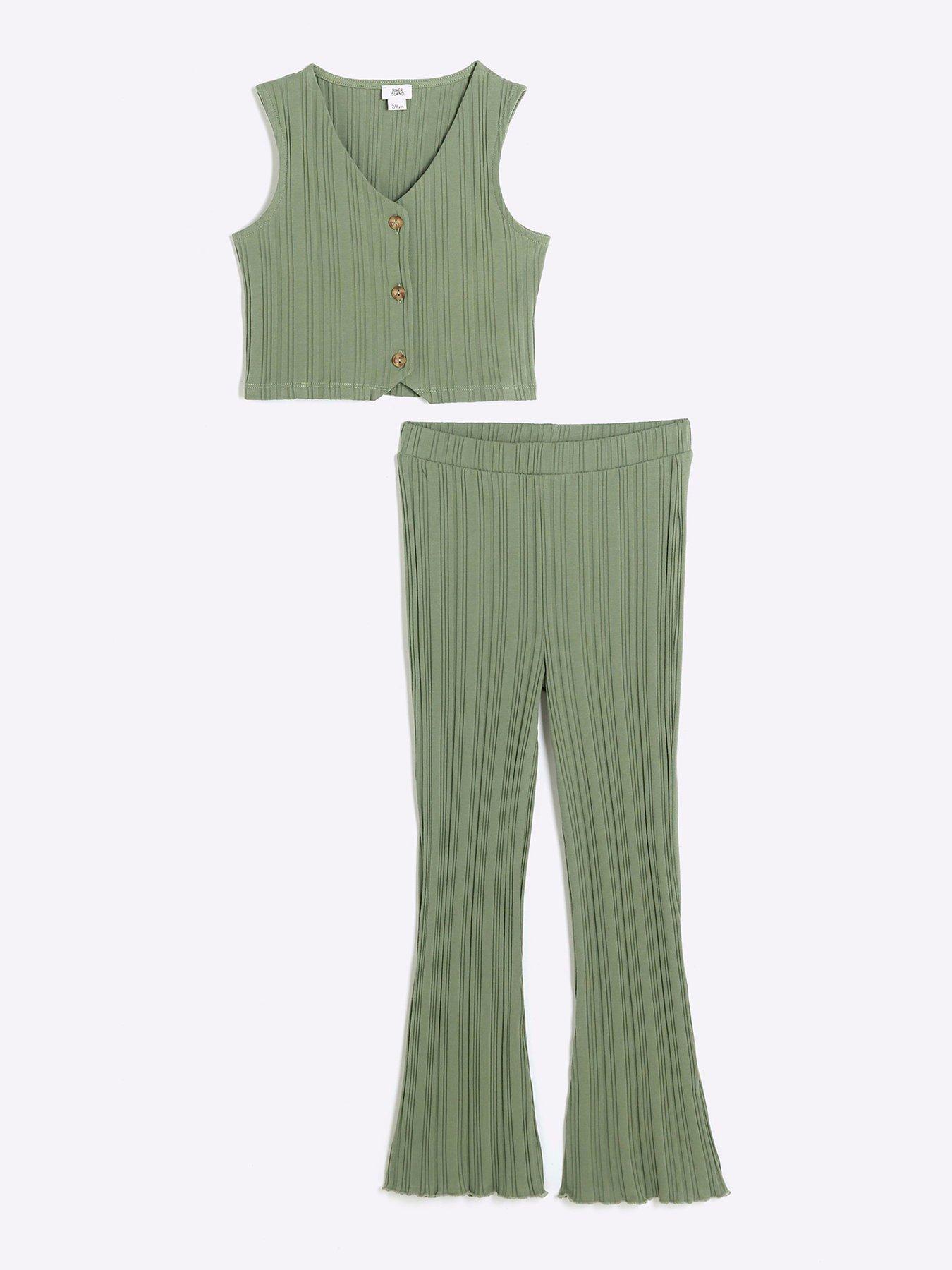 river-island-girls-rib-waistcoat-and-leggings-set-khakifront