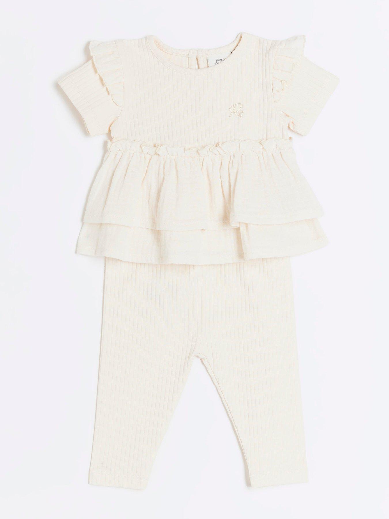 river-island-baby-baby-girls-textured-peplum-top-set-creamstillFront