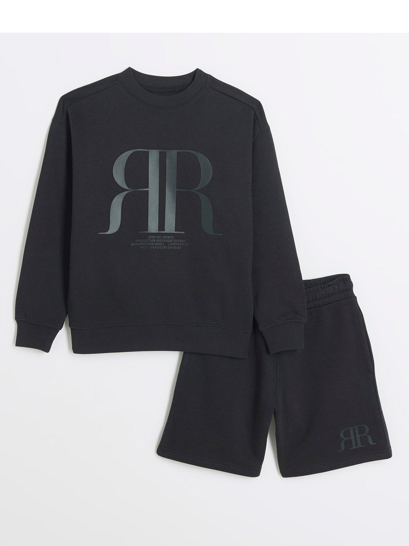 river-island-boys-embossed-ri-sweatshirt-set-black