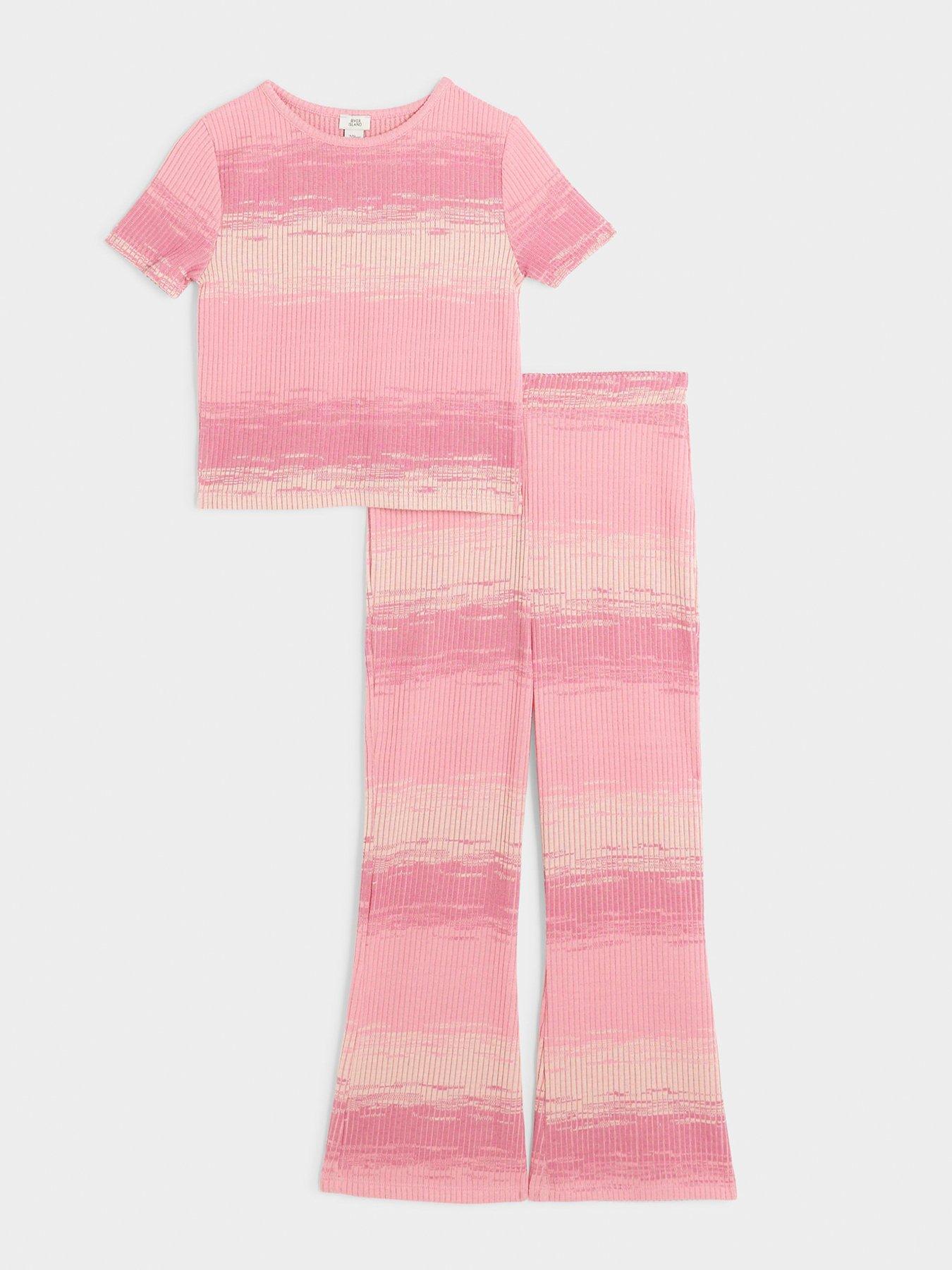 river-island-girls-ribbed-tie-dye-crop-t-shirt-set-pinkoutfit