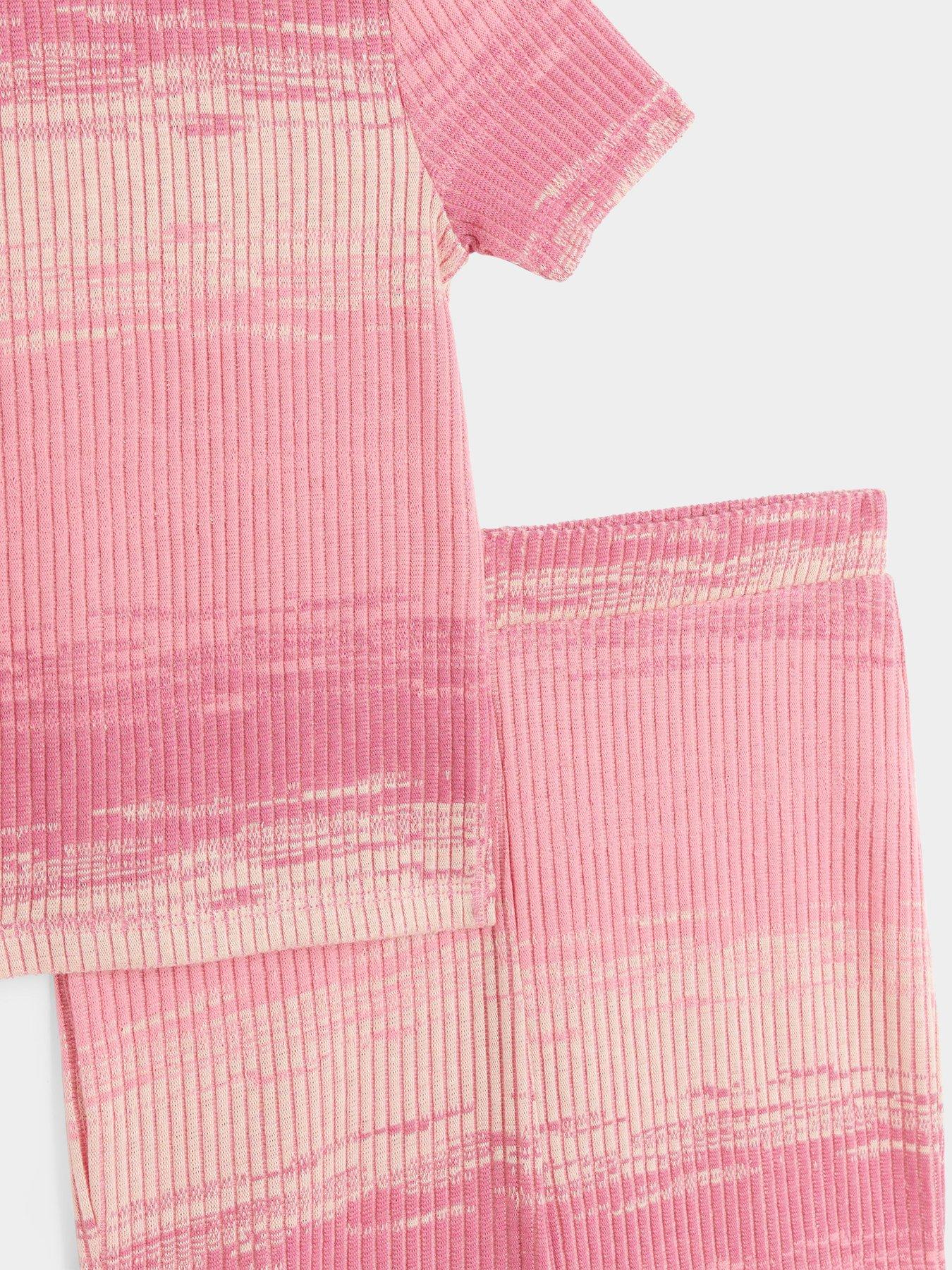 river-island-girls-ribbed-tie-dye-crop-t-shirt-set-pinkdetail