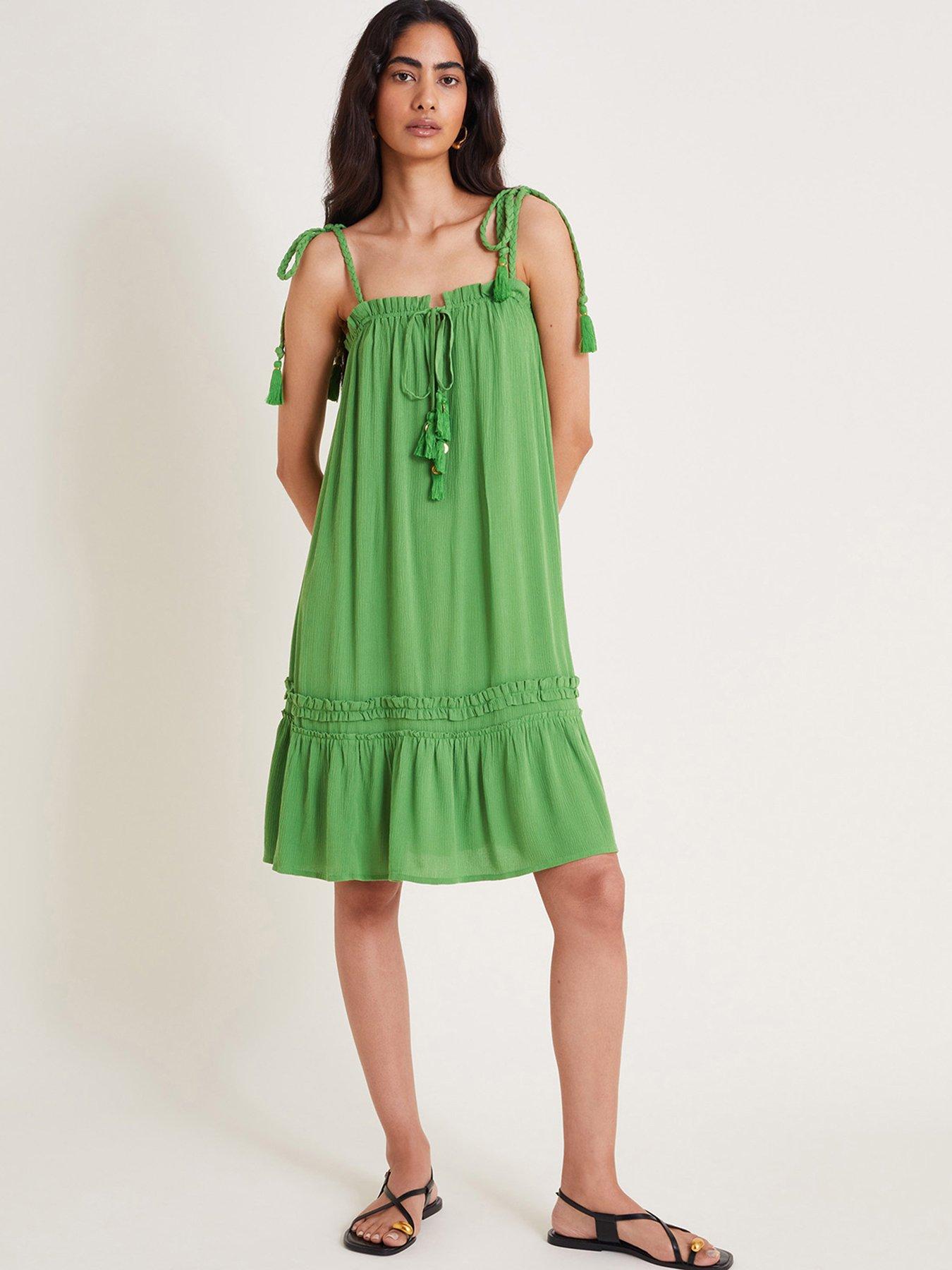 monsoon-cassie-short-dress-green