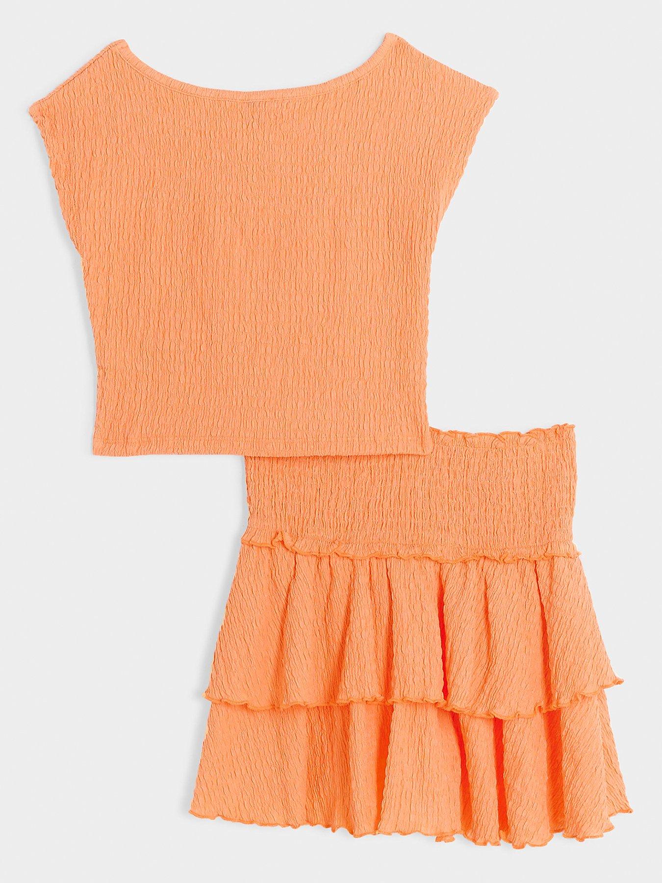 river-island-girls-textured-top-and-skirt-set-orangeback