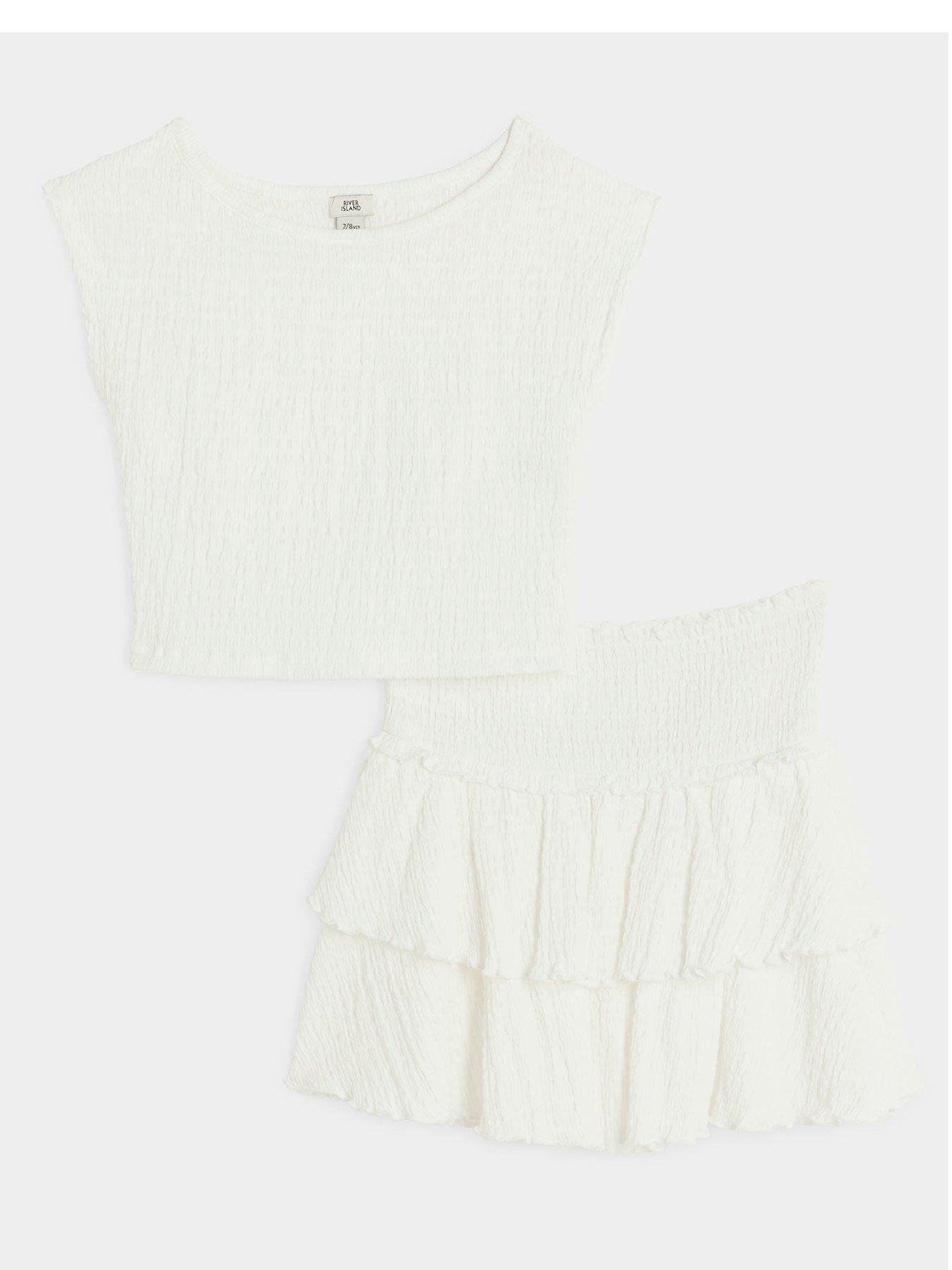 river-island-girls-textured-top-and-skirt-set-white