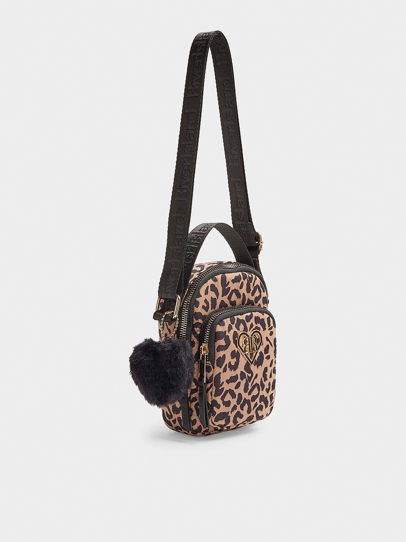 Older Girl Leopard Print Crossbody Bag Brown