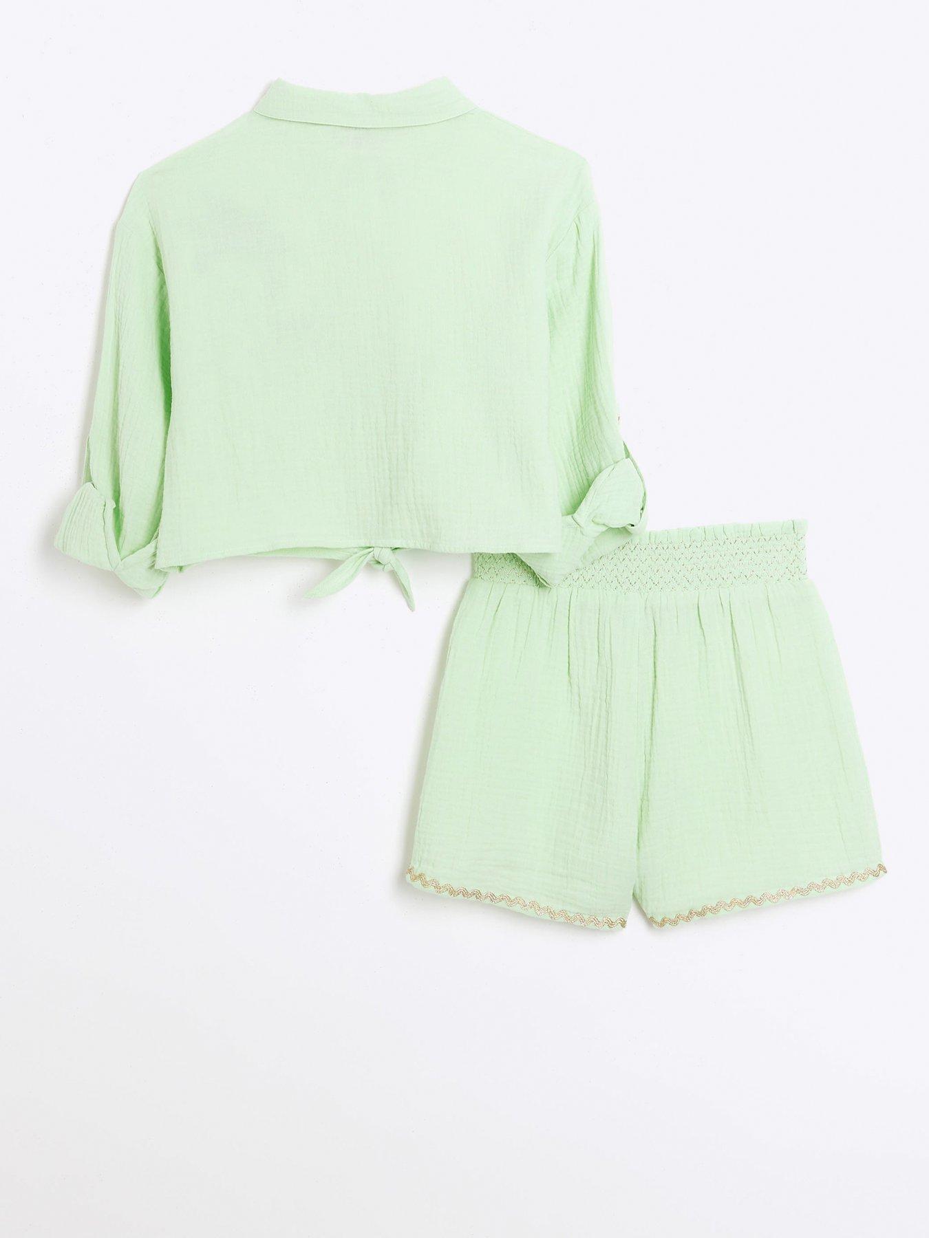 river-island-girls-palm-embroidered-shirt-set-greenstillFront