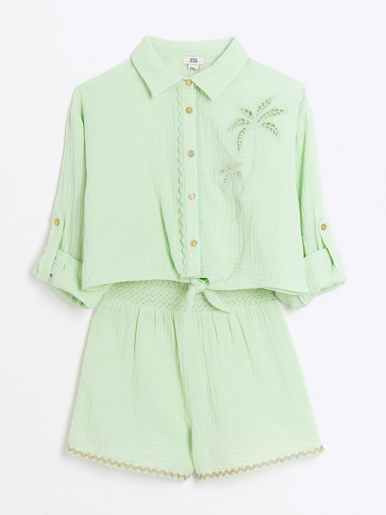 river-island-girls-palm-embroidered-shirt-set-greenoutfit