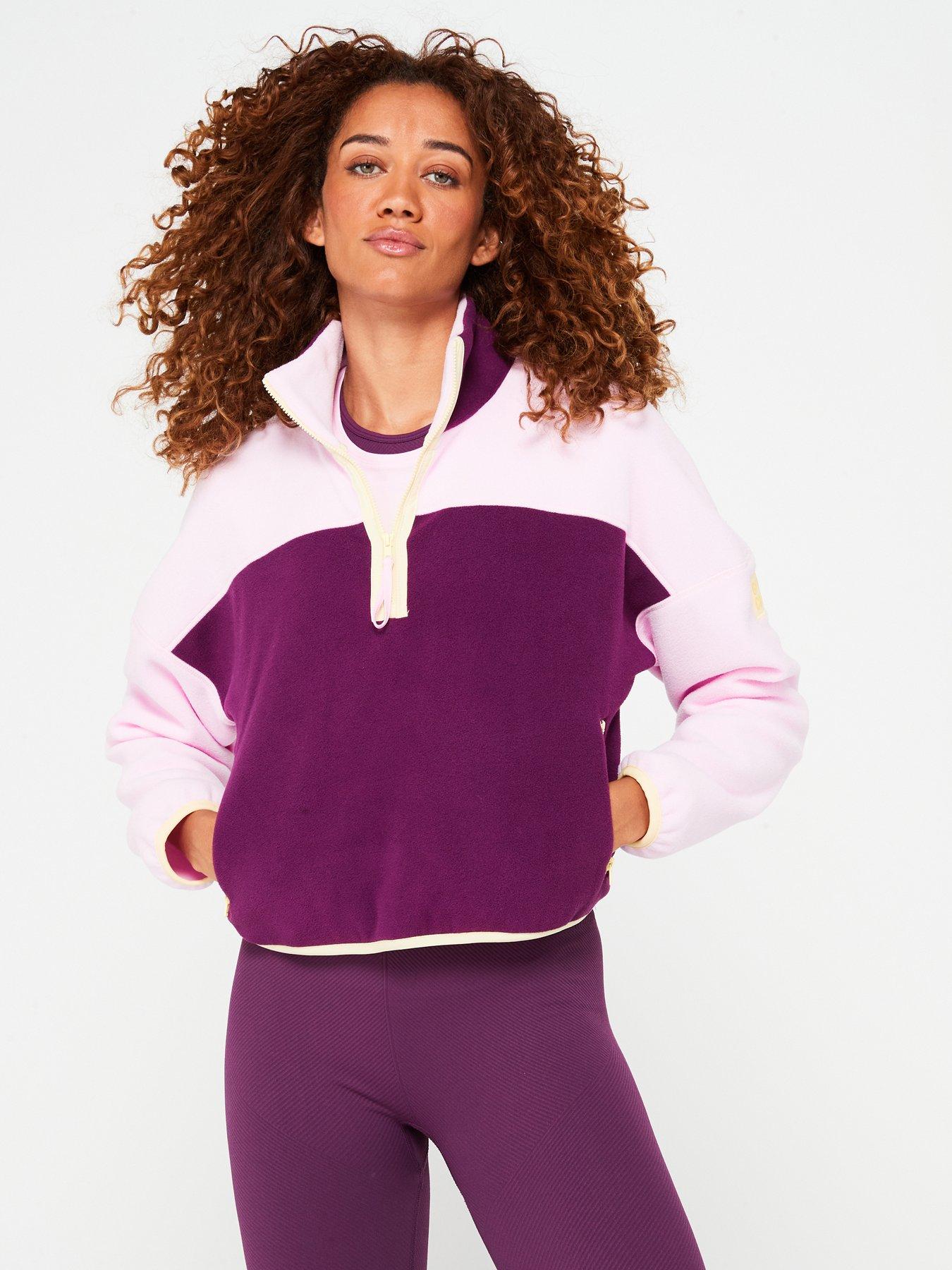 gym-coffee-womens-training-half-zip-crop-polar-fleece-multi