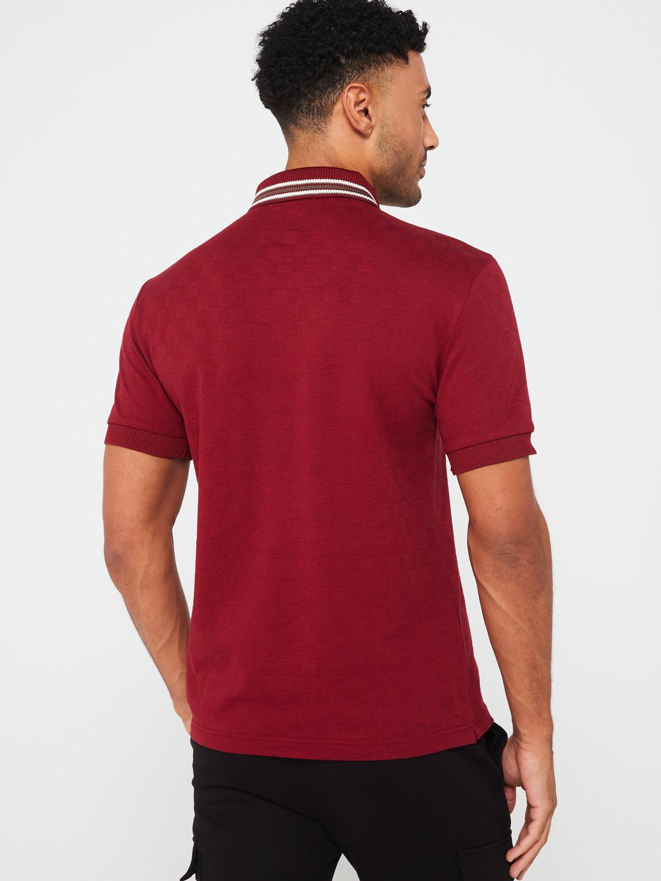 ea7-emporio-armani-ea7-emporio-armani-collar-trim-jacquard-polo-shirt-redstillFront