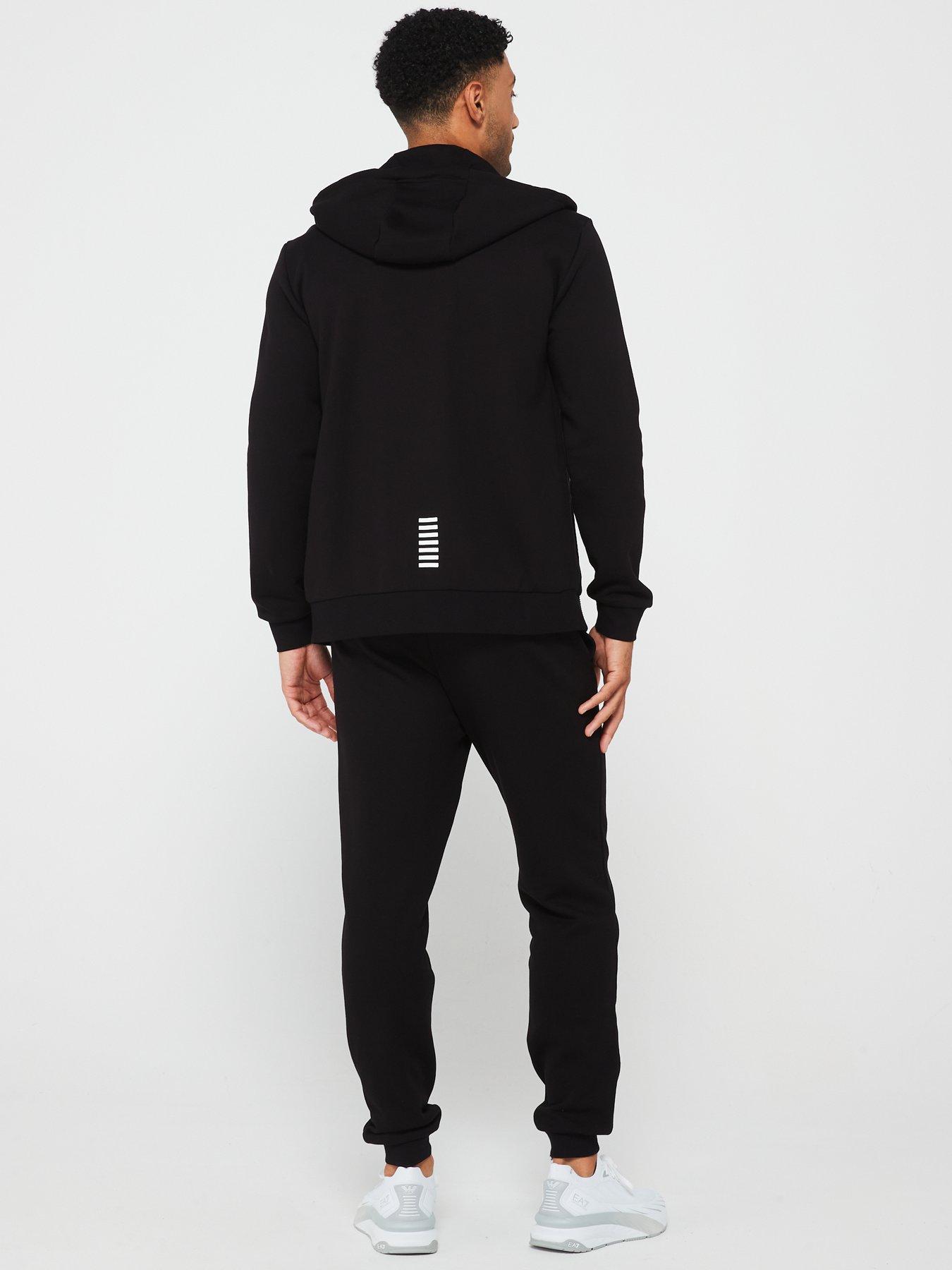 Image 2 of 4 of EA7 Emporio Armani Ea7 Emporio Armani Core Id Zip Hoodie Fleece Tracksuit - Black